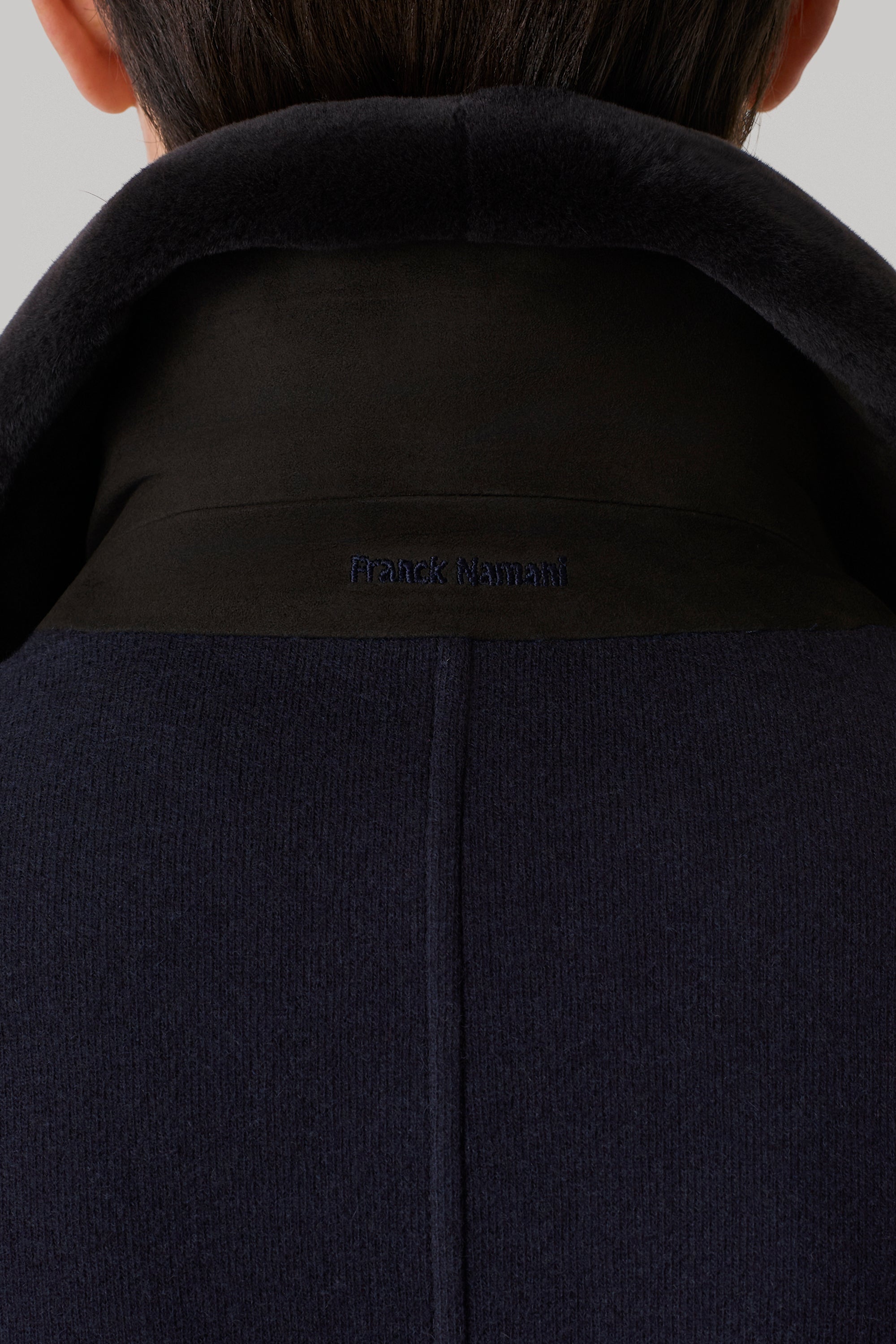 Ultimum cashmere® felt duffle coat with mink collar