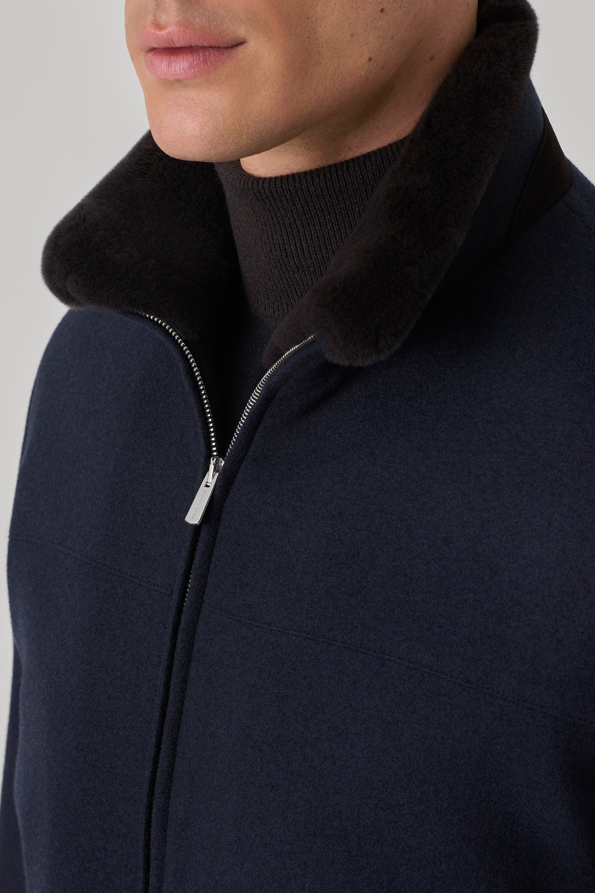 Blouson Confort en ultimum cachemire felt et vison