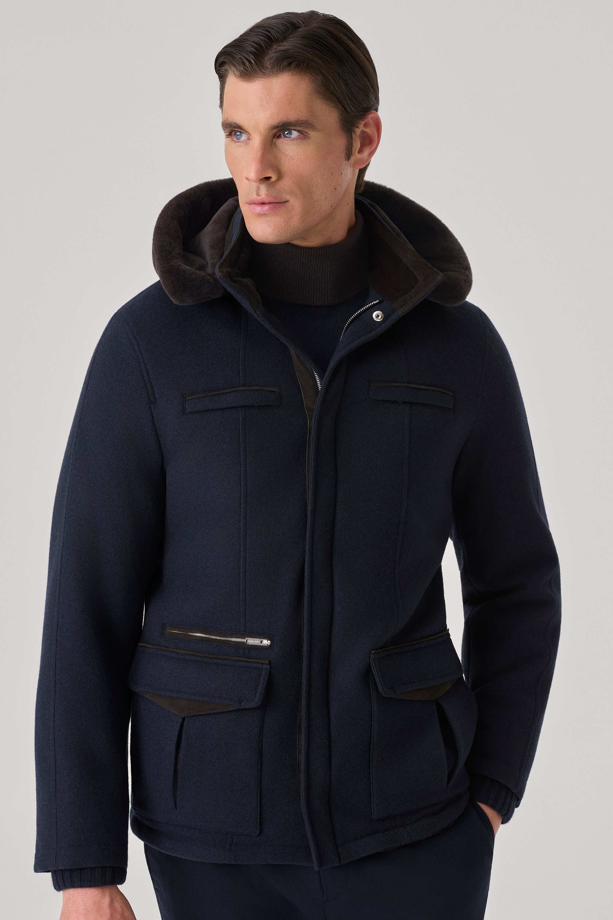 ELVIS ultimum cashmere® felt parka lined with mink