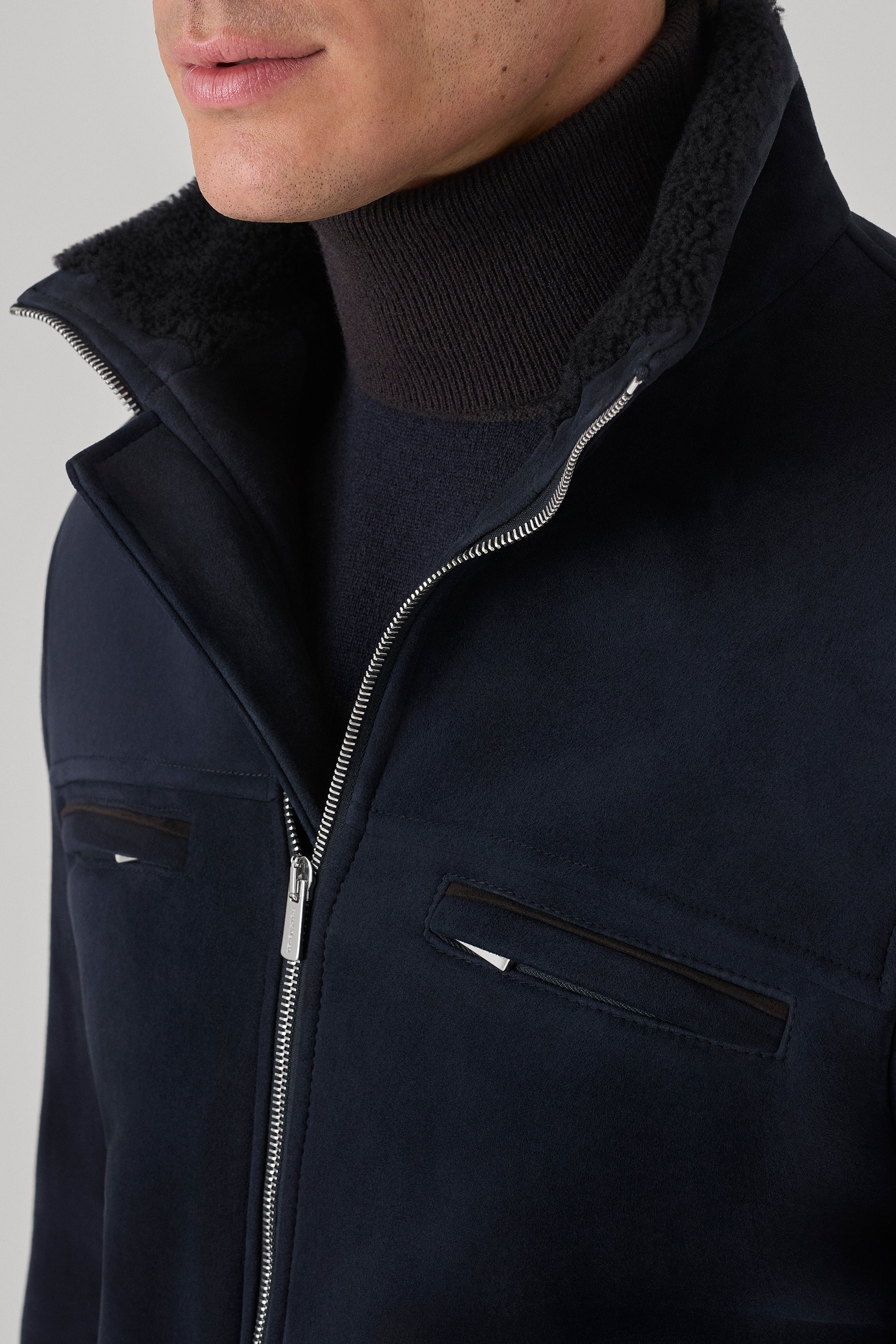 Blouson Cortina en suède, doublure en mouton