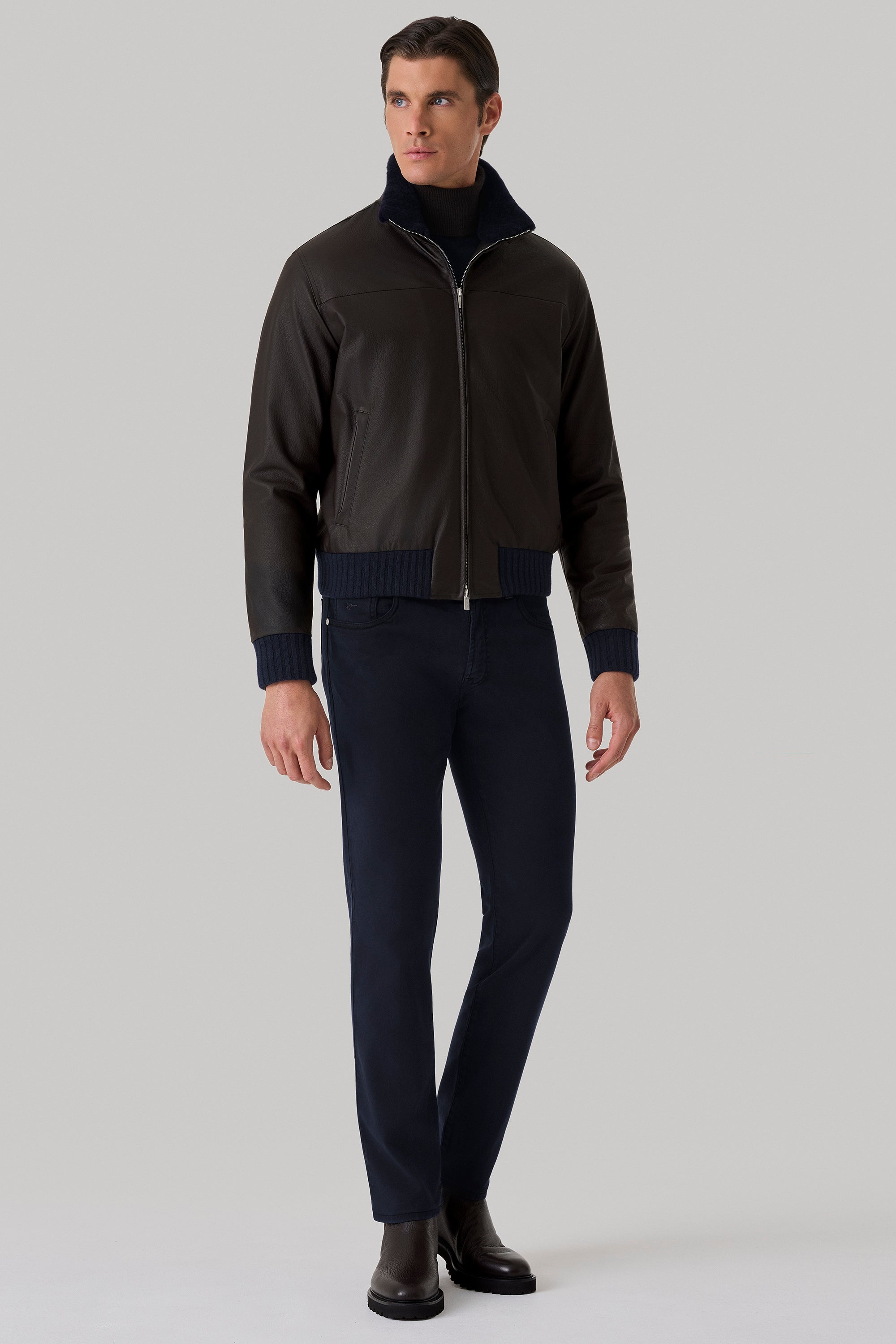 Blouson Confort en cuir de cerf