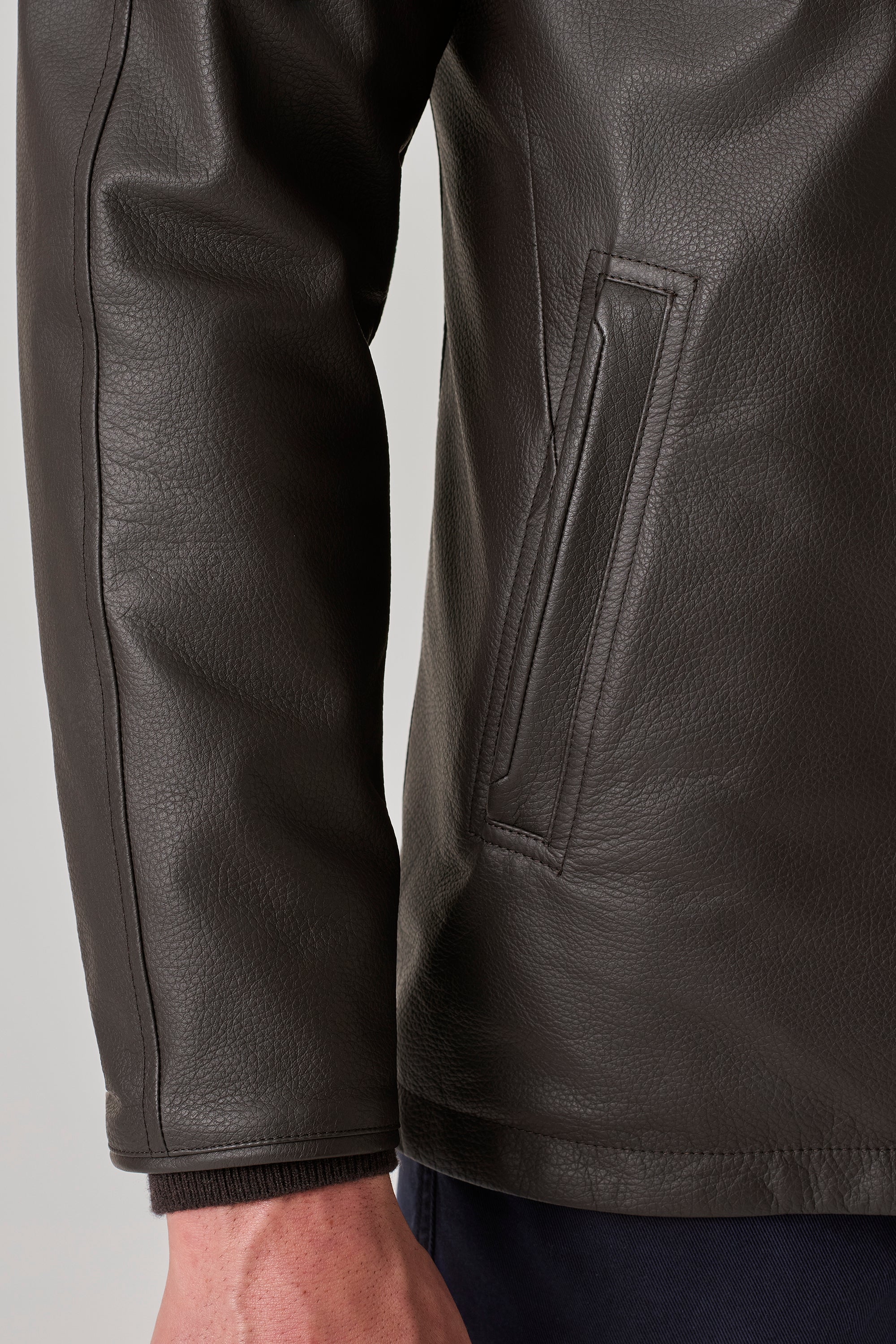 Parka Tom réversible en cuir de cerf et ultimum cachemire felt