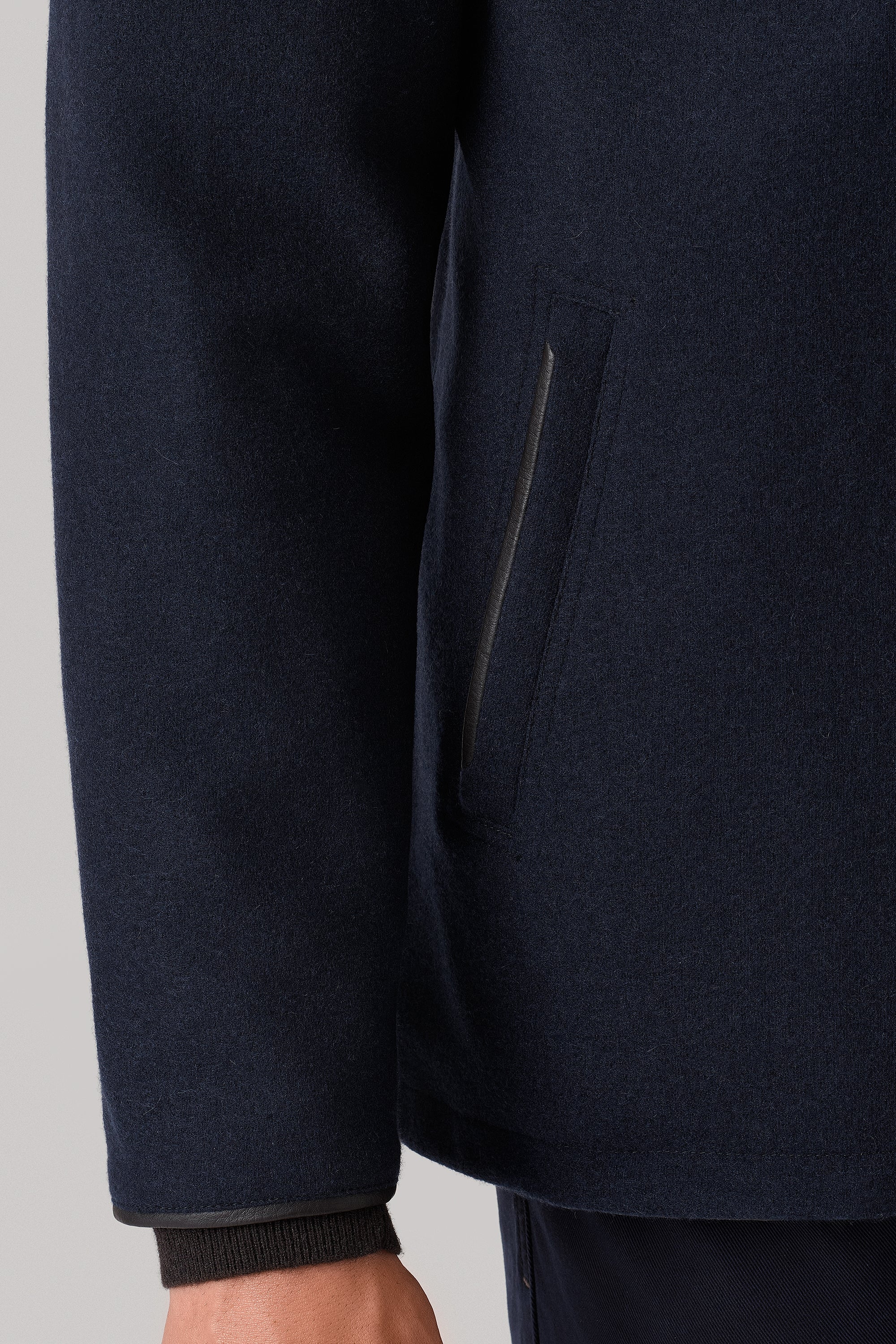 Parka Tom réversible en cuir de cerf et ultimum cachemire felt