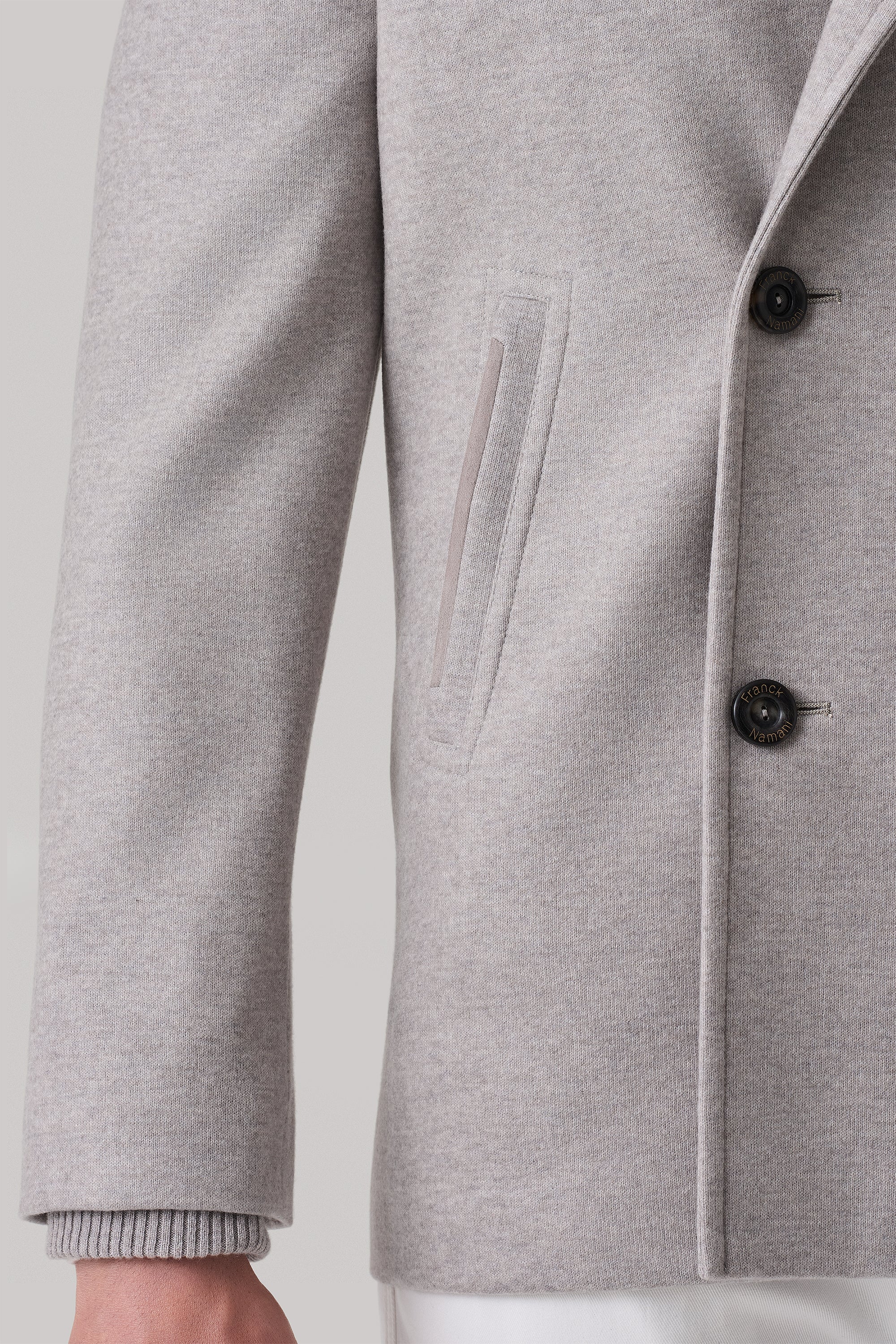 Ultimum cashmere® felt duffle coat with mink collar
