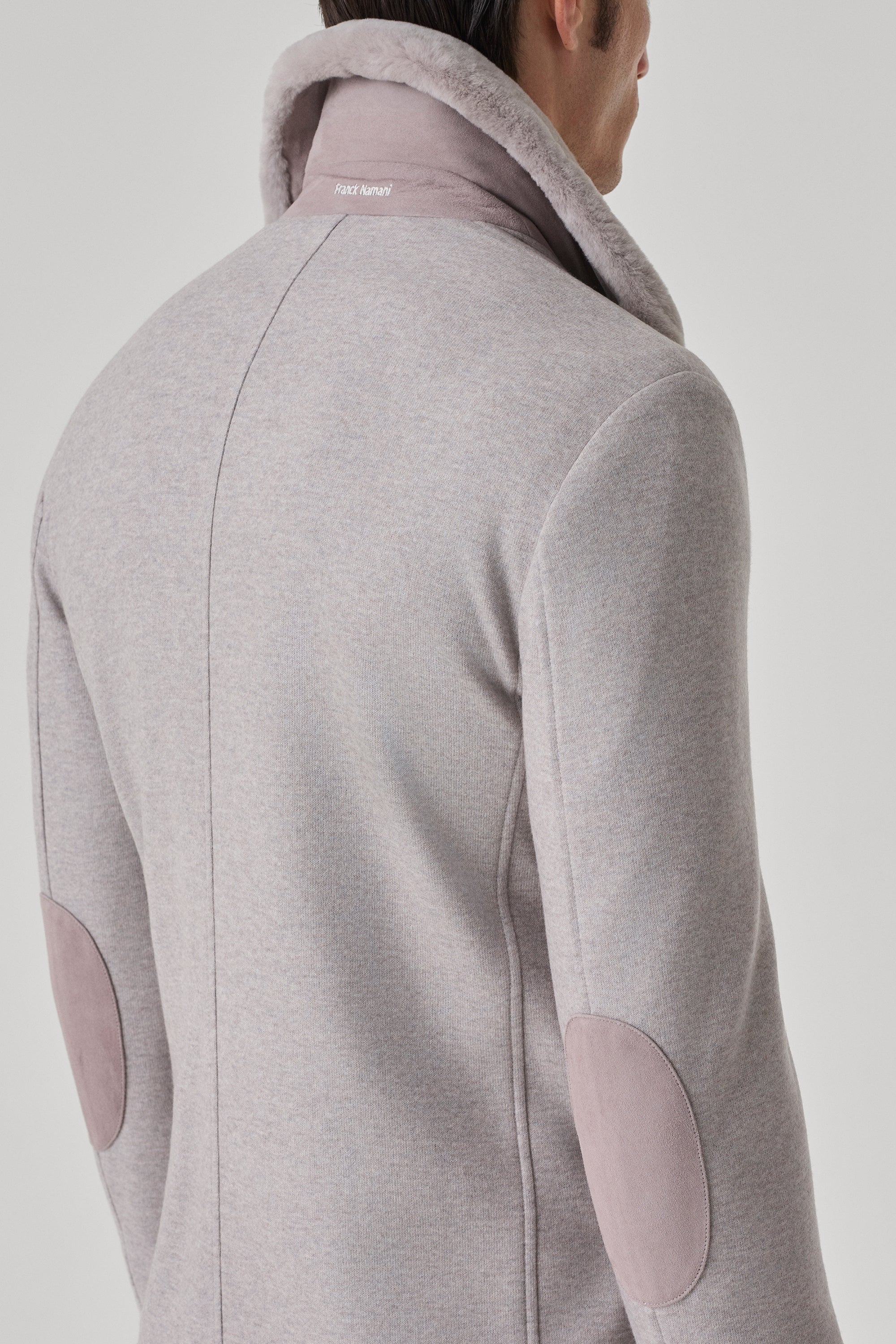 Ultimum cashmere® felt duffle coat with mink collar
