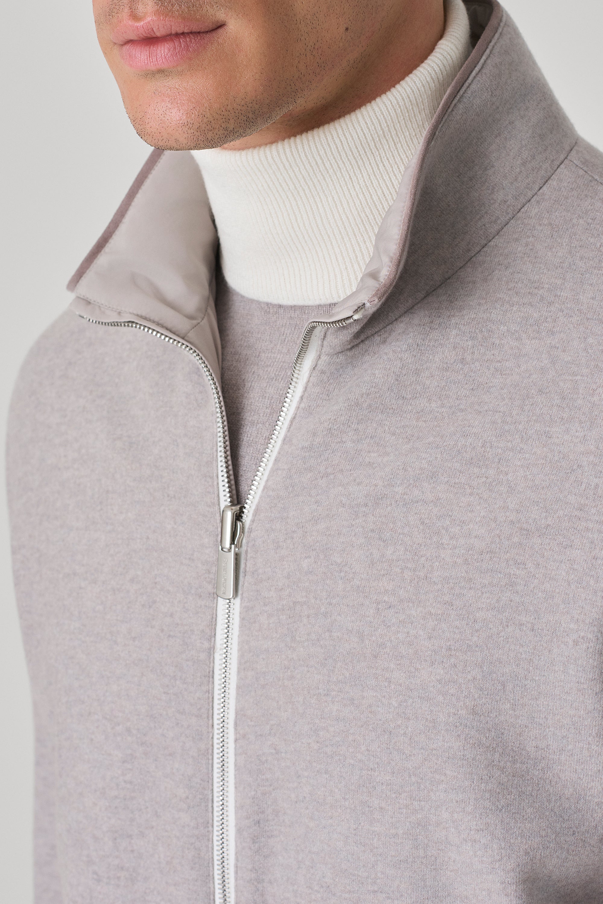 CONFORT Reversible jacket in ultimum cashmere® felt and ultra-light silk nylon