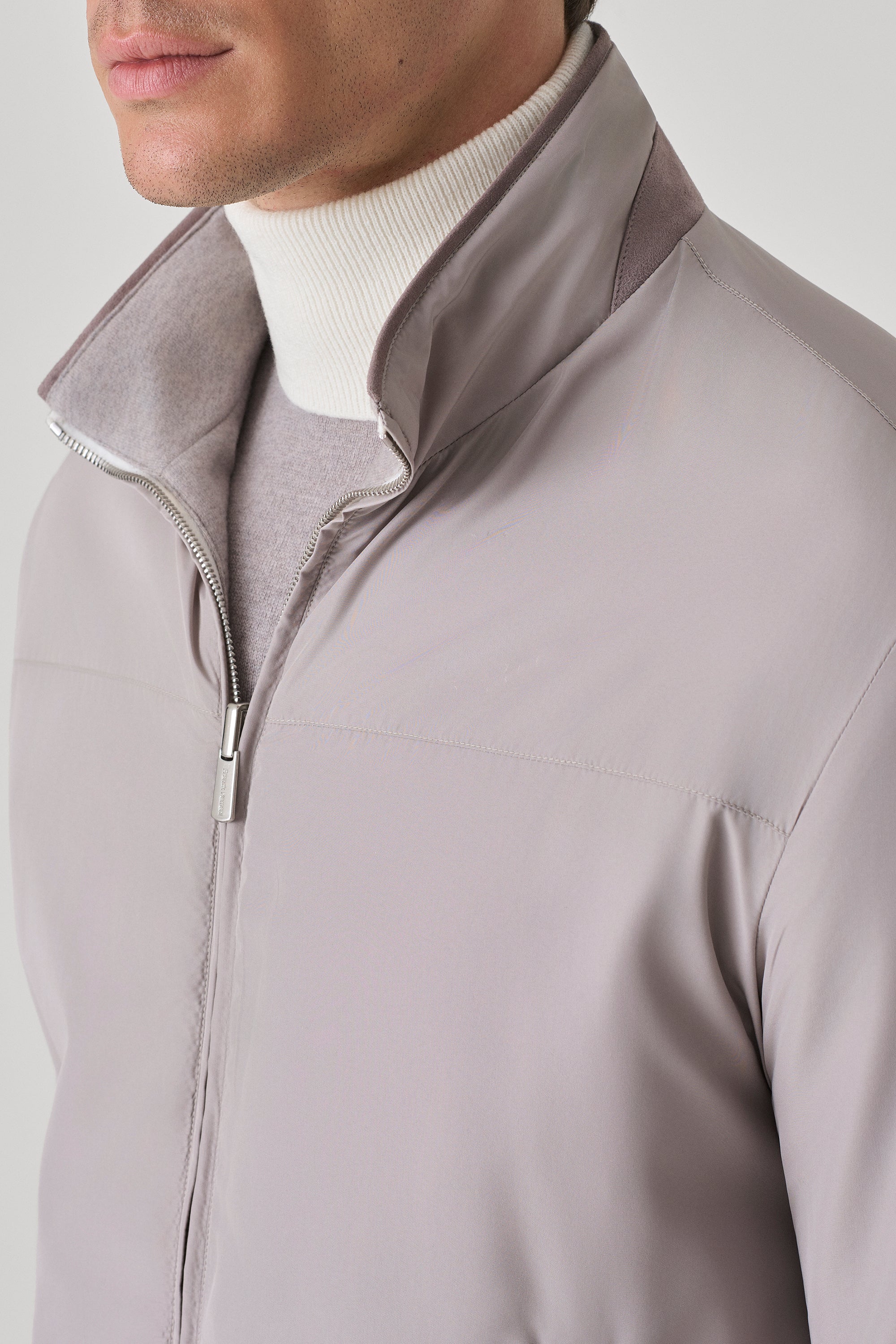 CONFORT Reversible jacket in ultimum cashmere® felt and ultra-light silk nylon