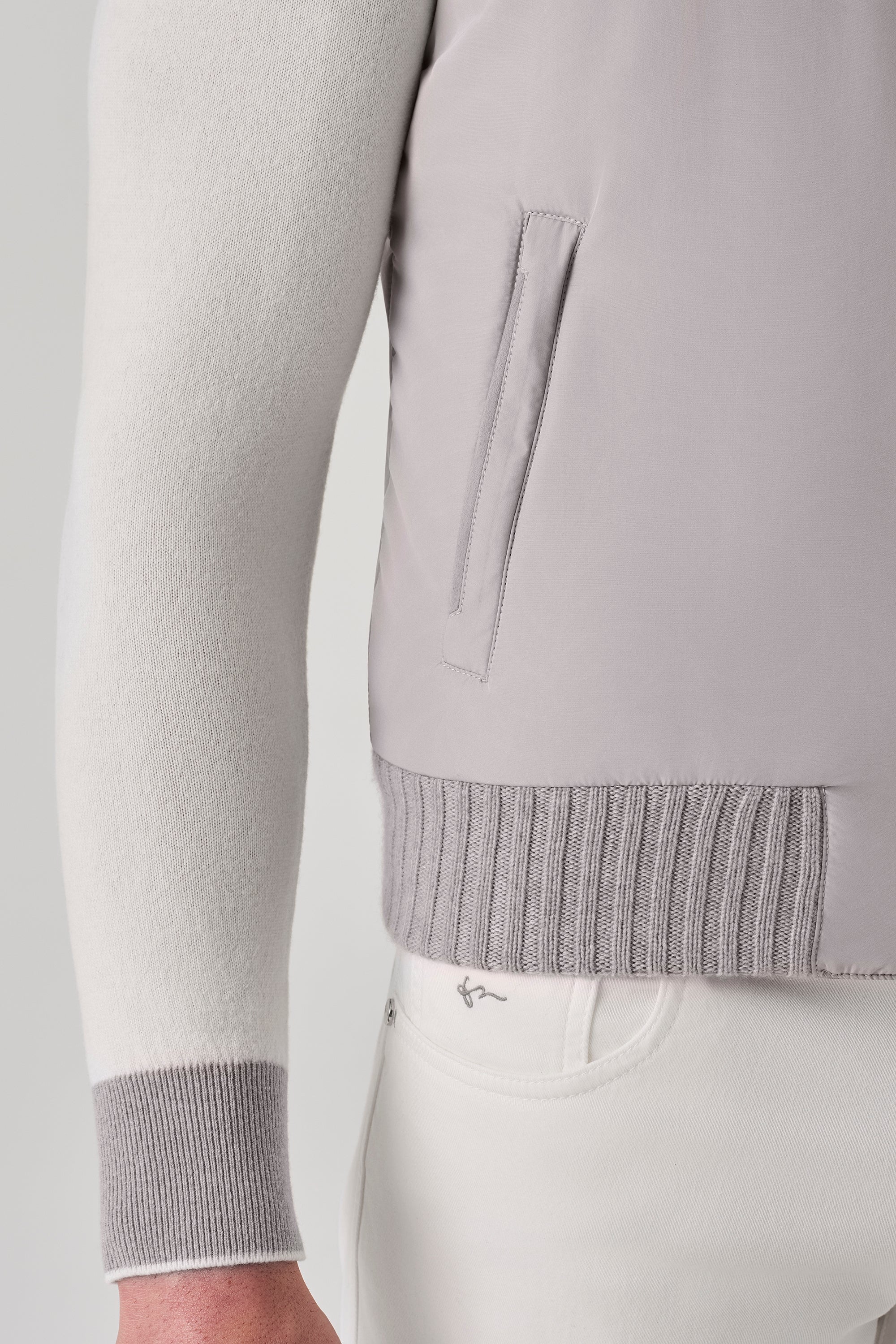 Gilet Elvis en silk nylon ultra-light et vison