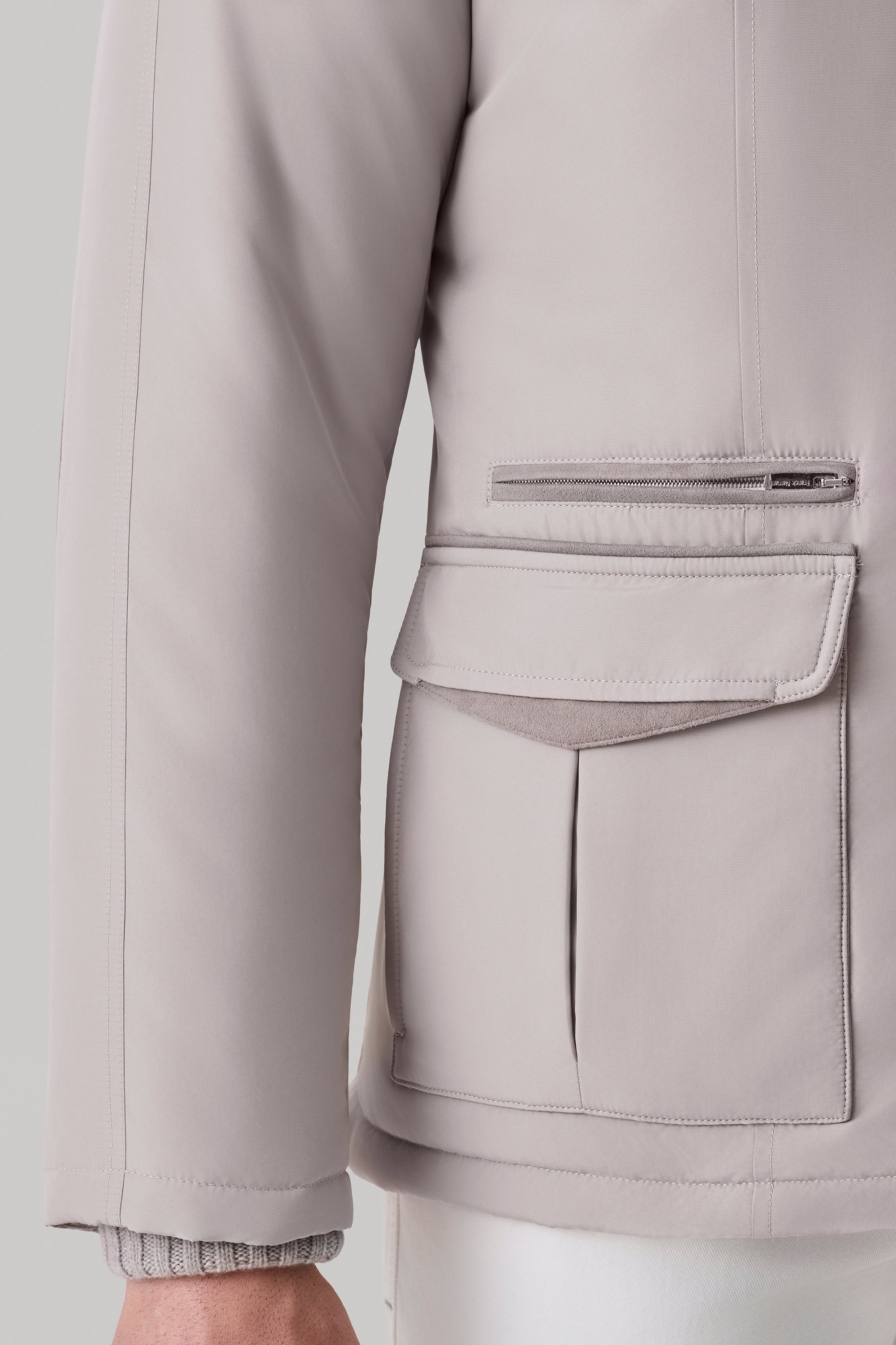 Parka Elvis en silk nylon ultra-light et vison