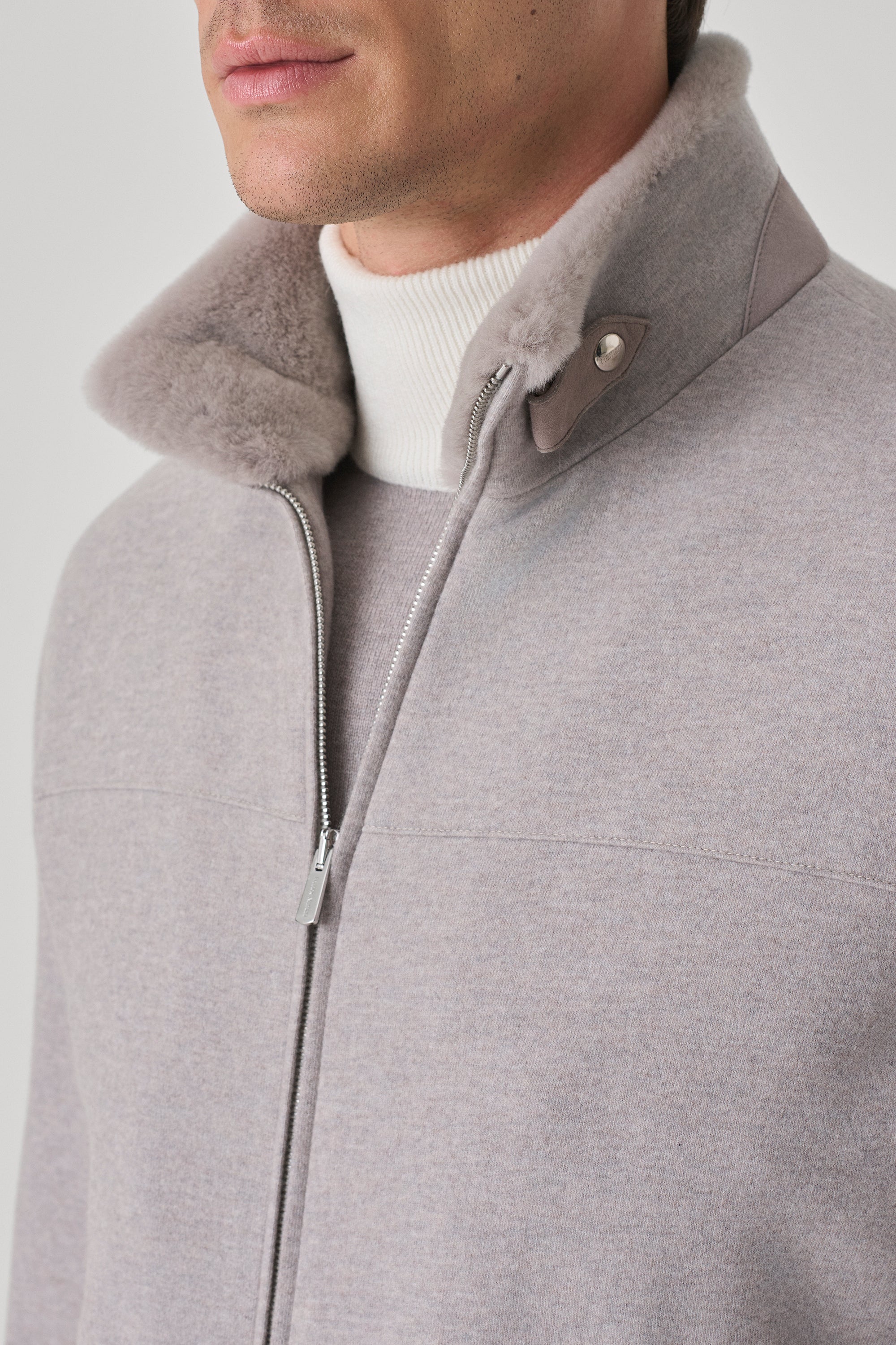 Blouson Confort en ultimum cachemire felt et vison