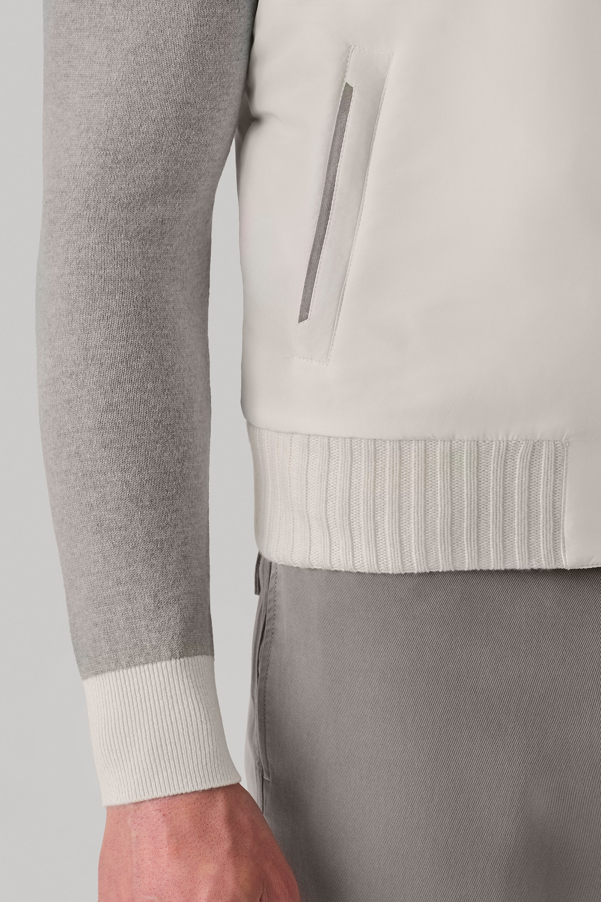 Gilet Elvis en silk nylon ultra-light et vison
