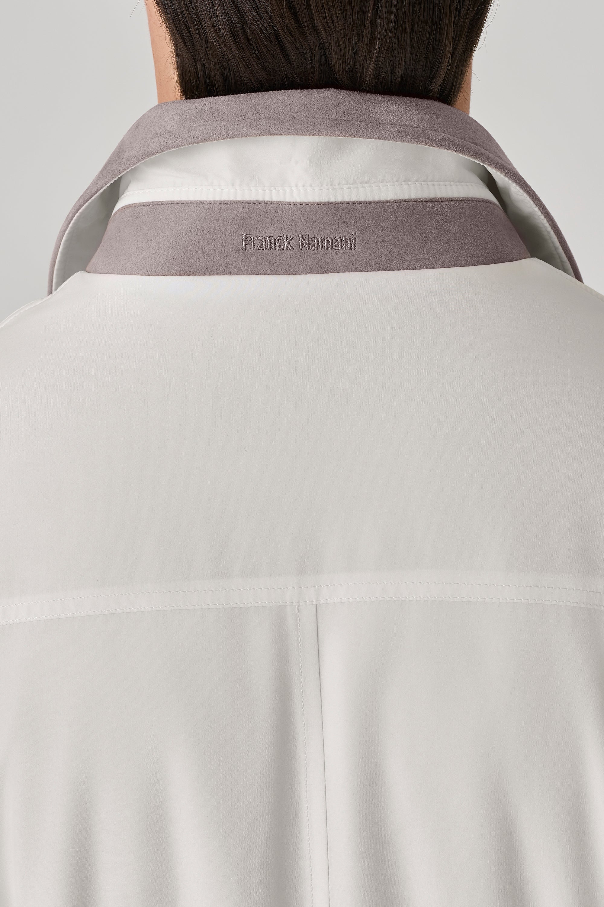 Parka Bond en silk nylon ultra-light et suède