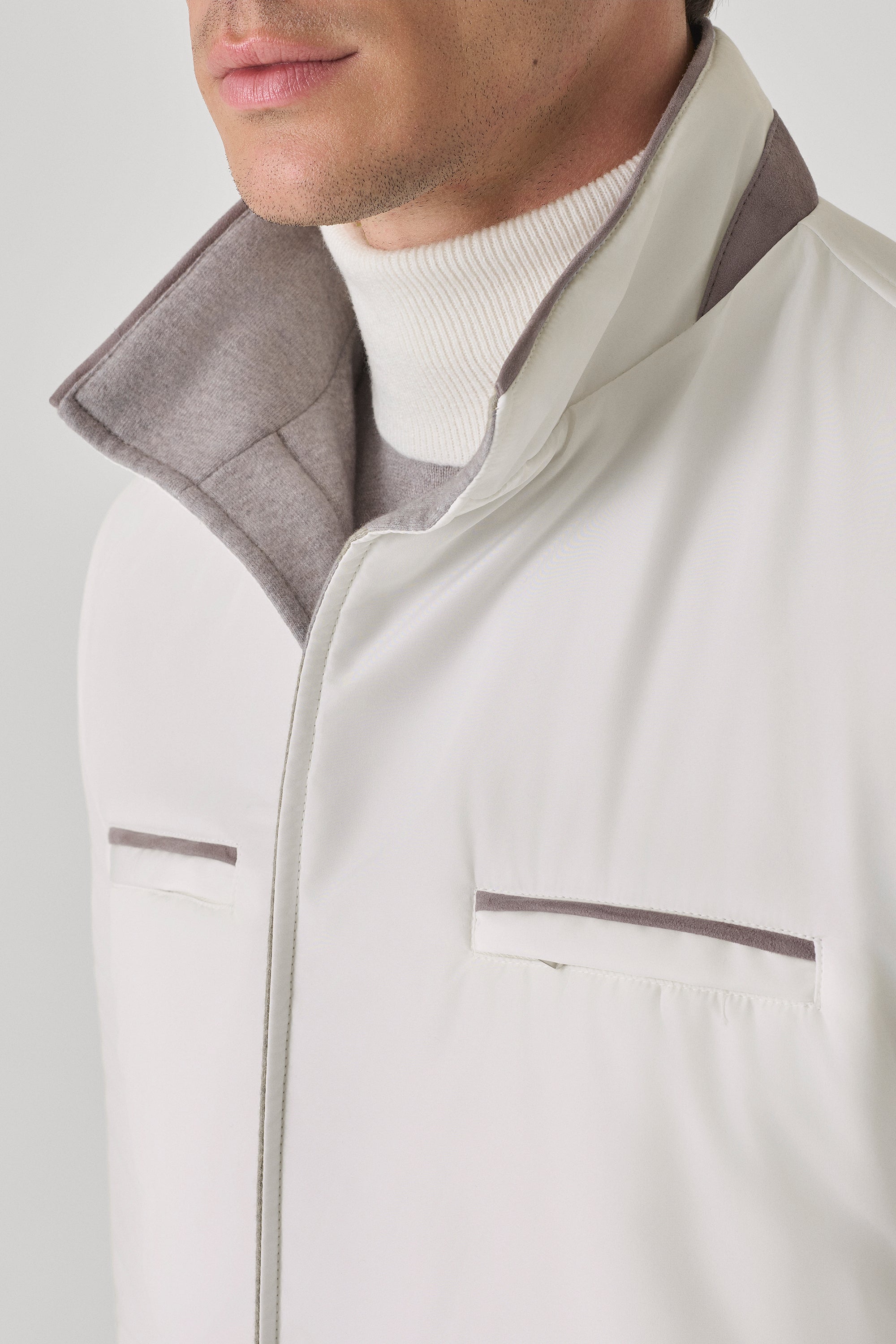 Parka Tom réversible en ultimum cachemire felt et silk nylon ultra-light