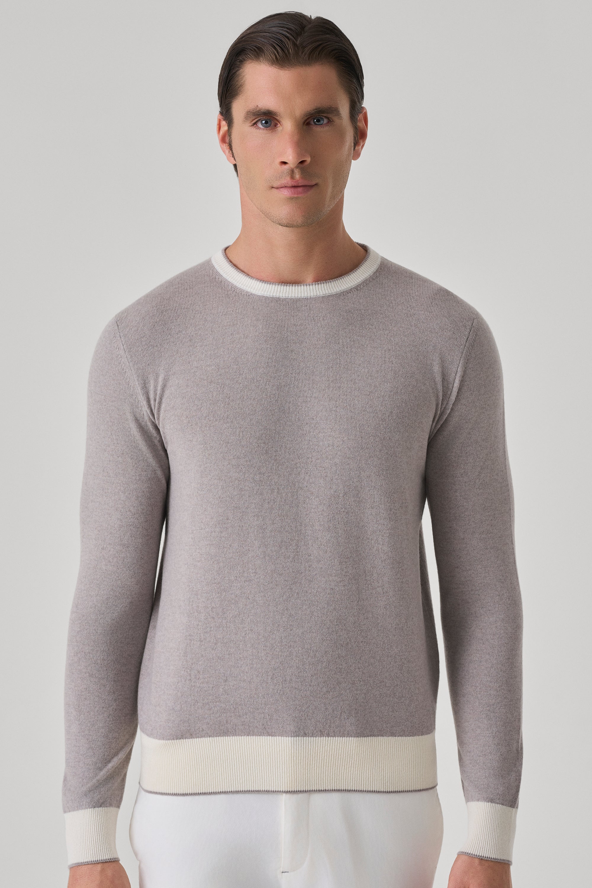 Pull Girocollo Bicolore