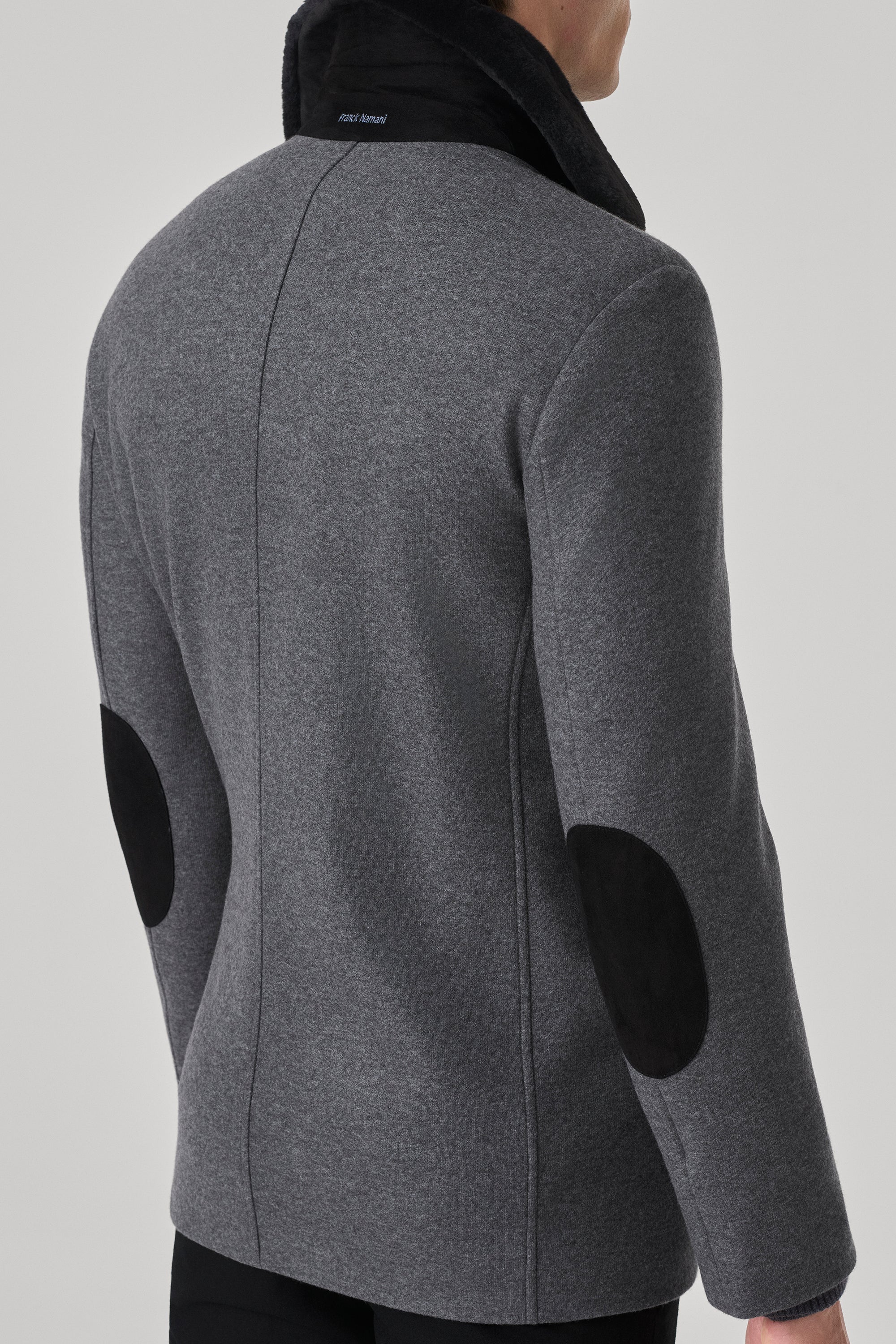 Ultimum cashmere® felt duffle coat with mink collar