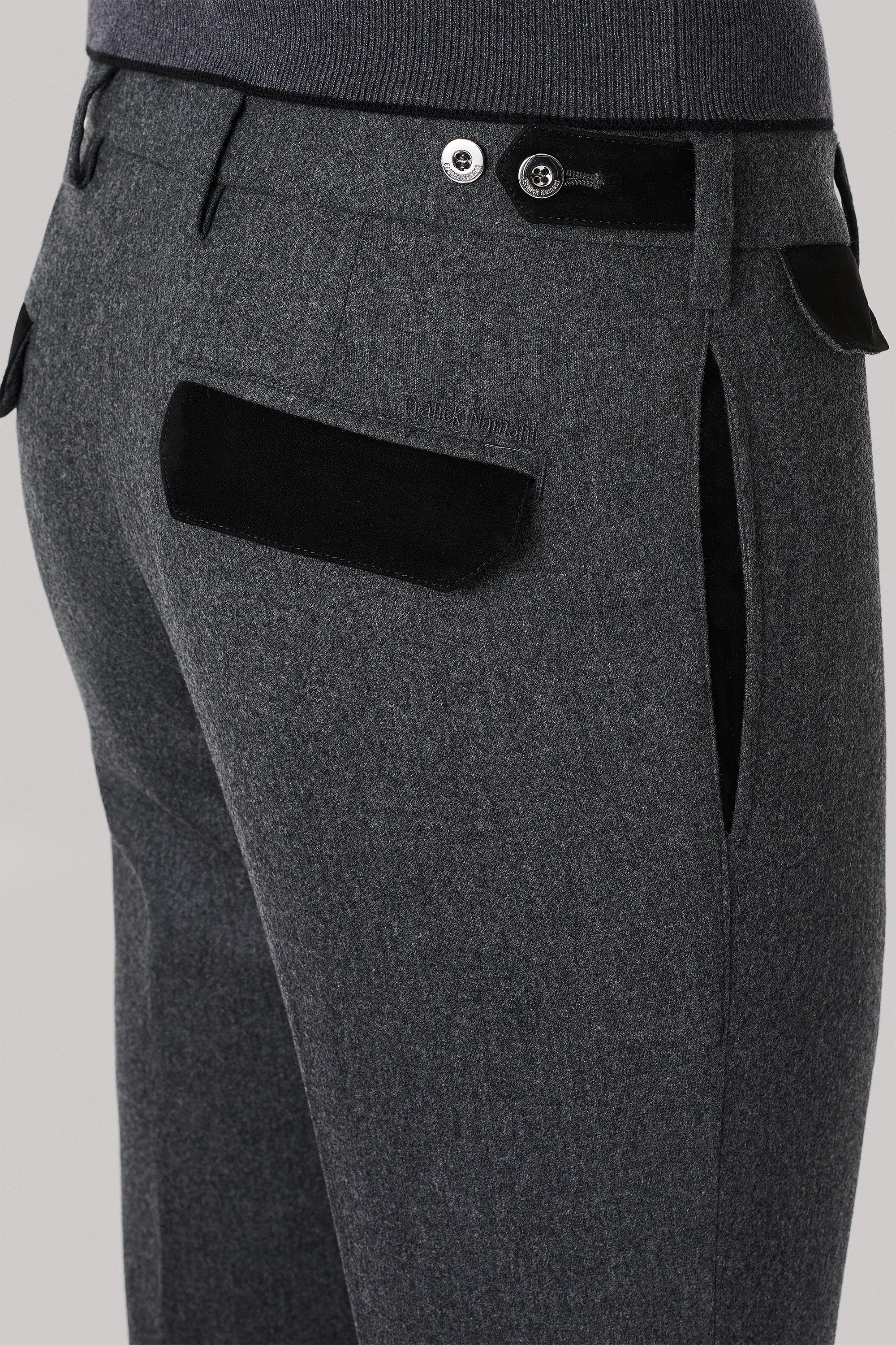 Pantalon en laine et ultimum cachemire felt