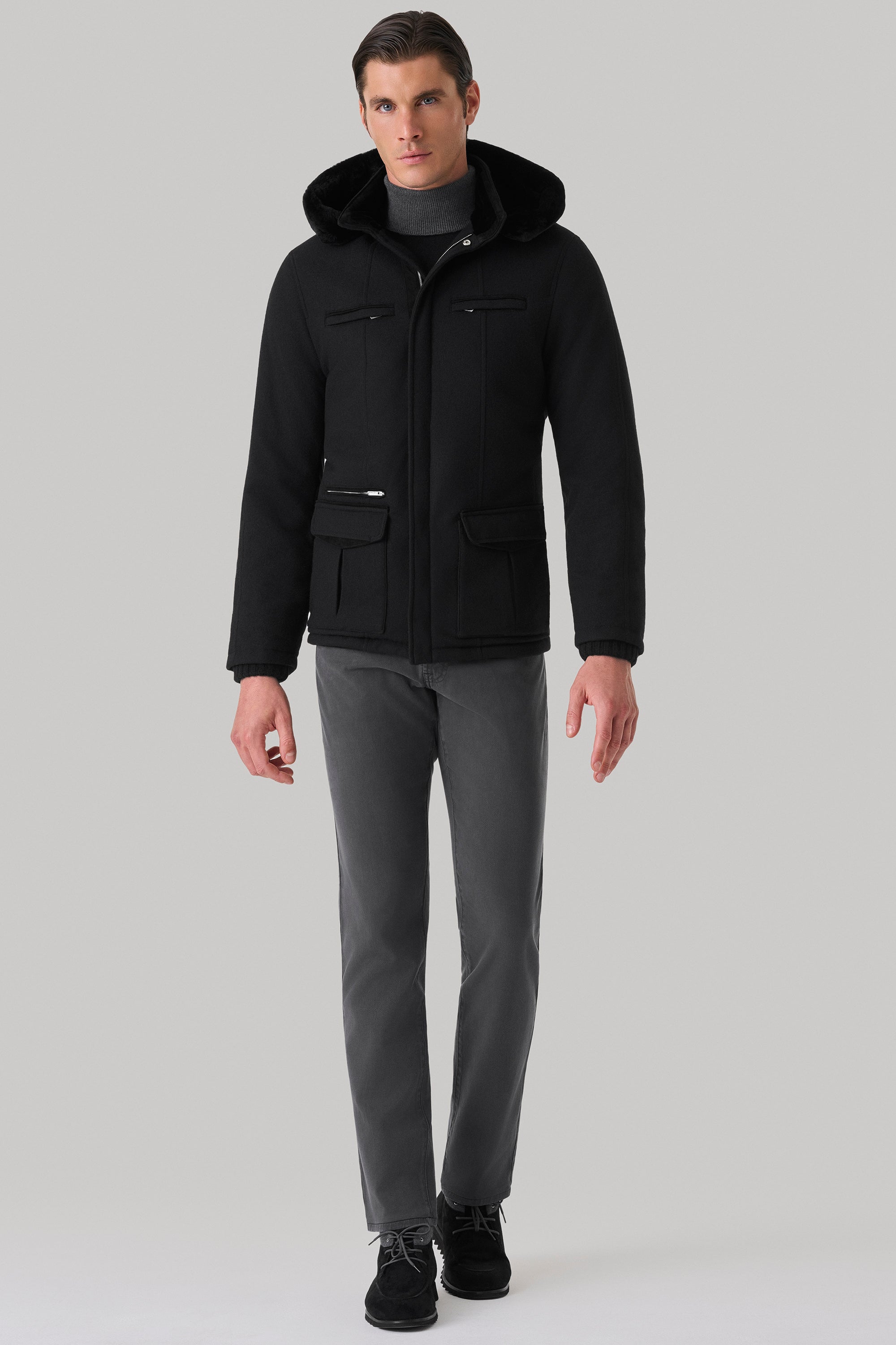 ELVIS ultimum cashmere® felt parka lined with mink