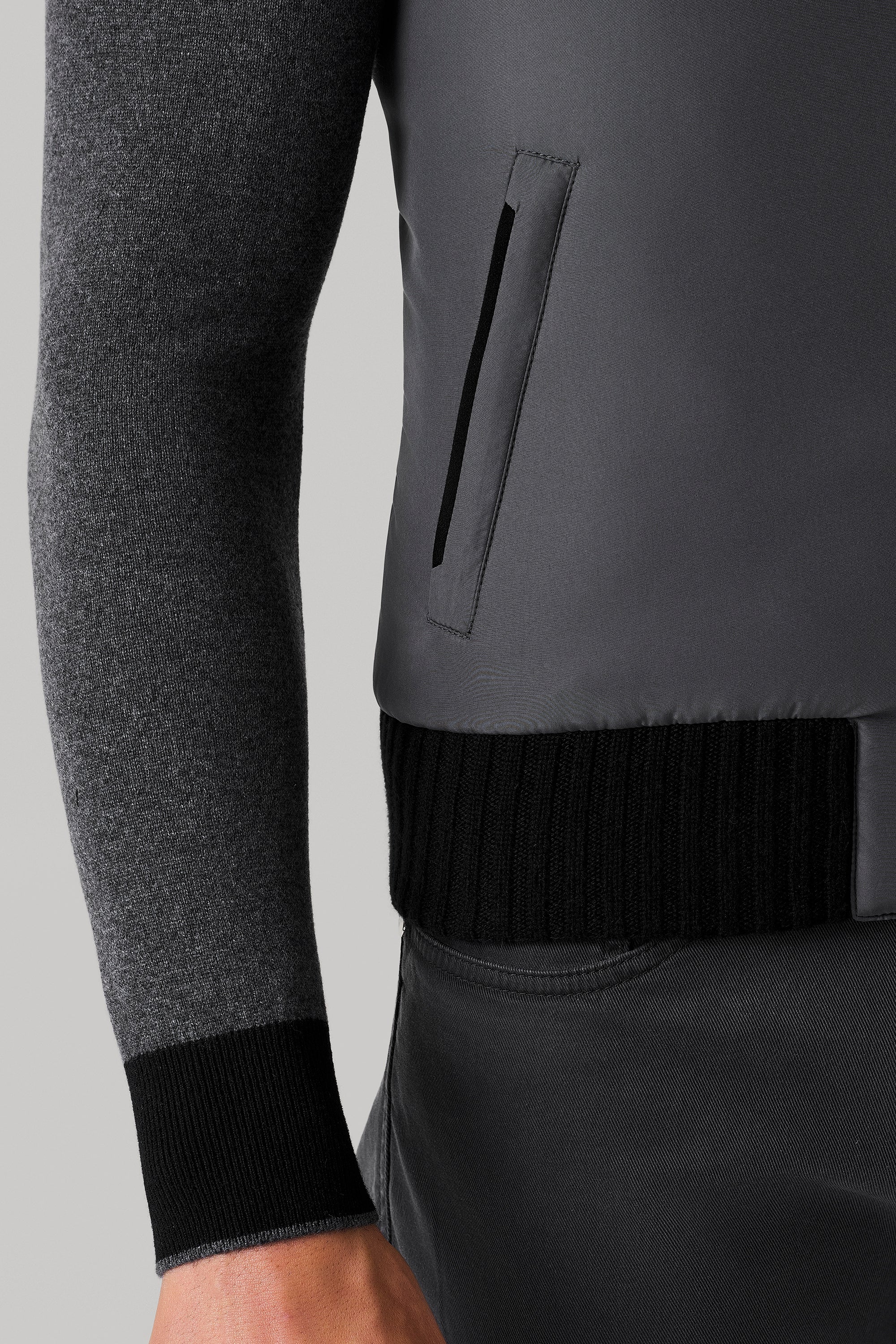 Gilet Tom Réversible en ultimum cachemire felt et silk nylon ultra-light