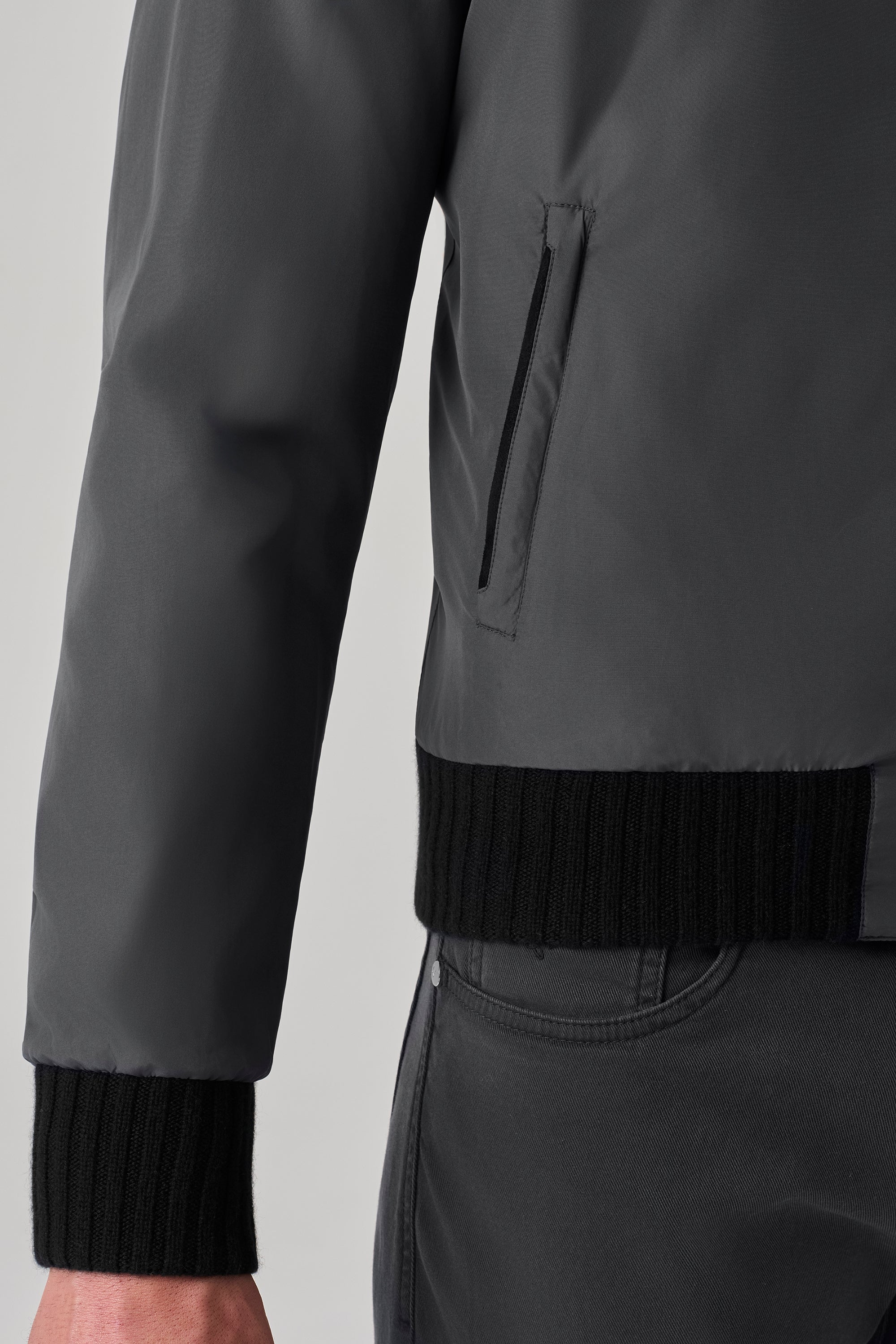 CONFORT Reversible jacket in ultimum cashmere® felt and ultra-light silk nylon