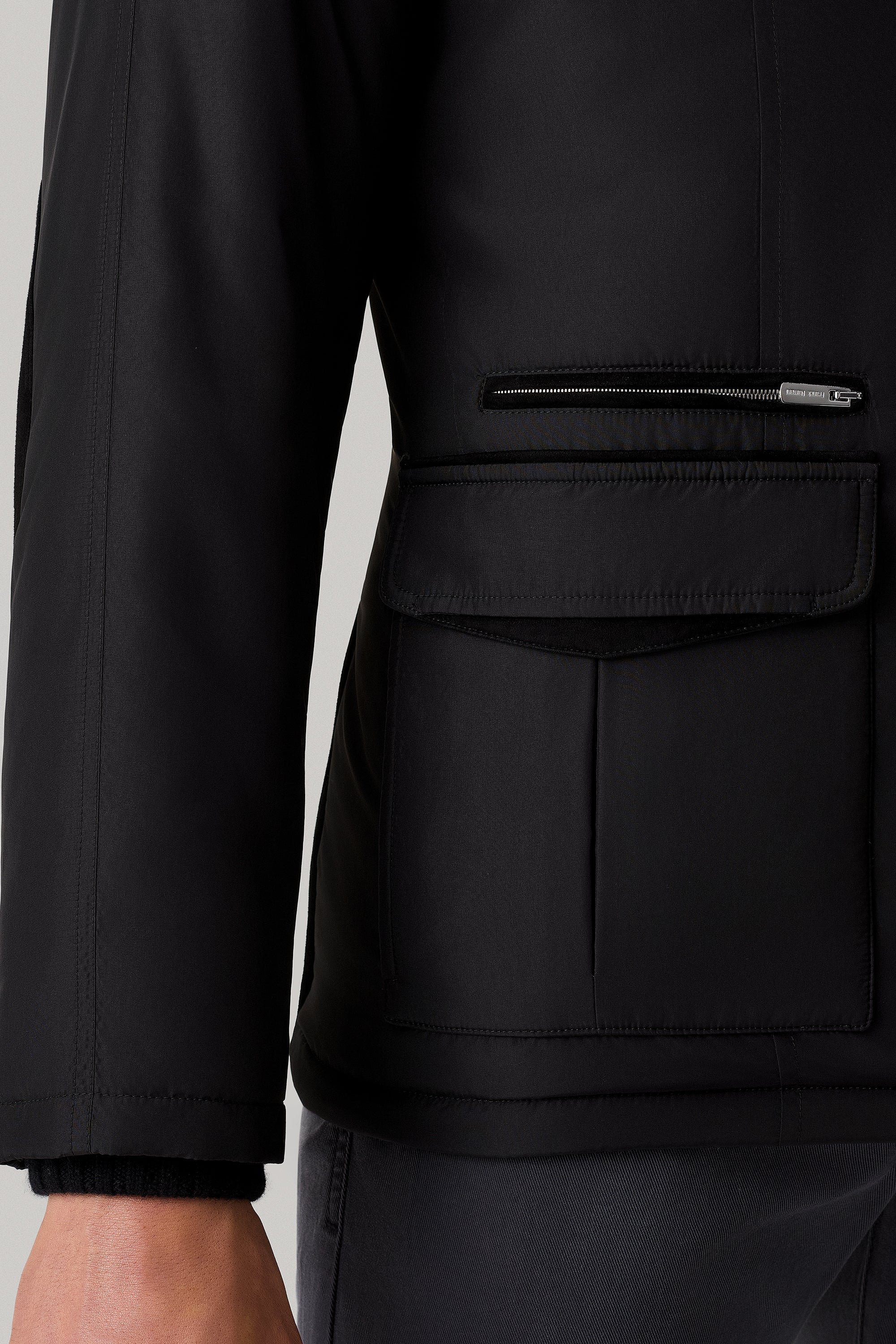 Parka Elvis en silk nylon ultra-light et vison