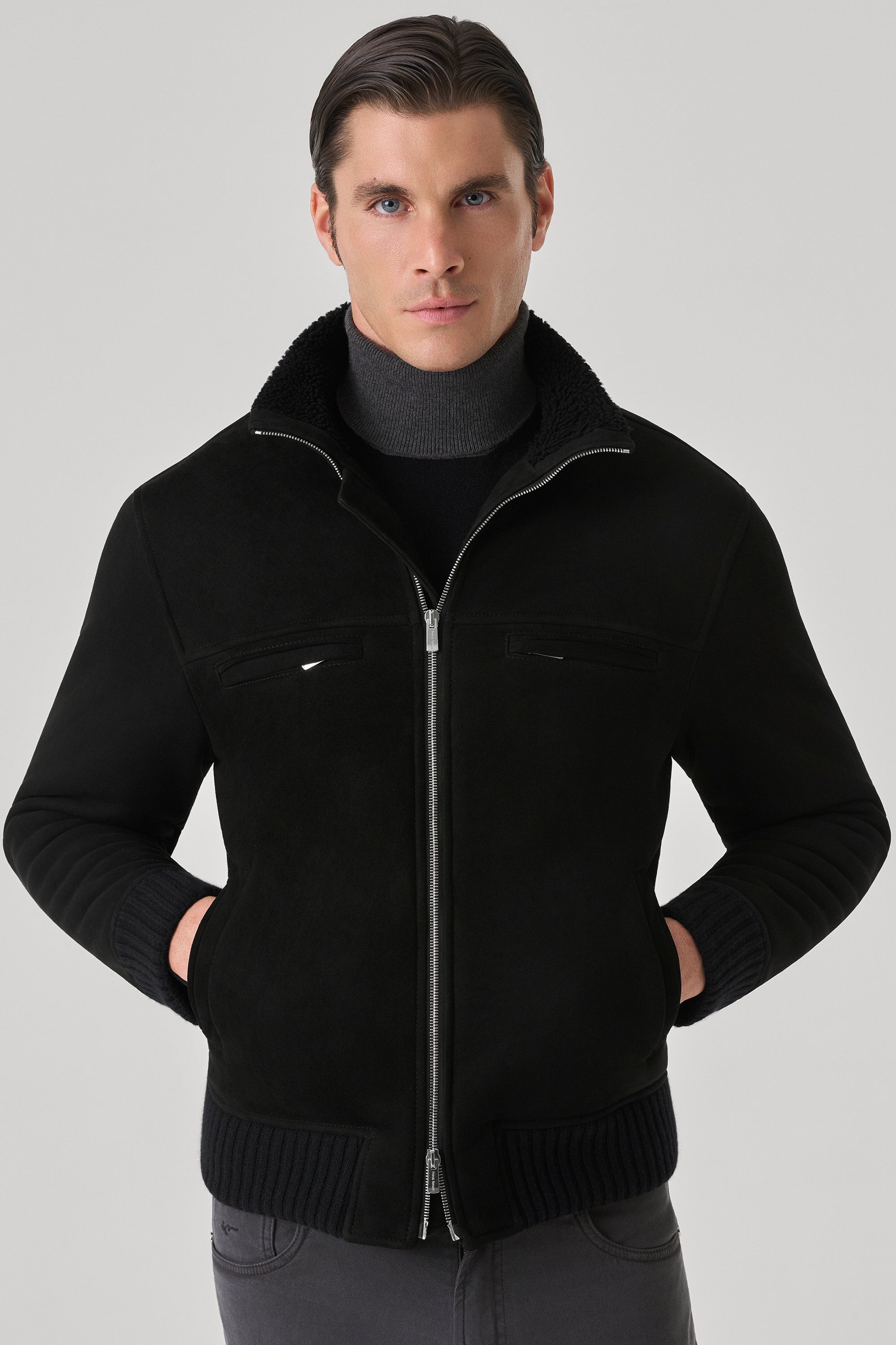 Blouson Cortina en suède, doublure en mouton