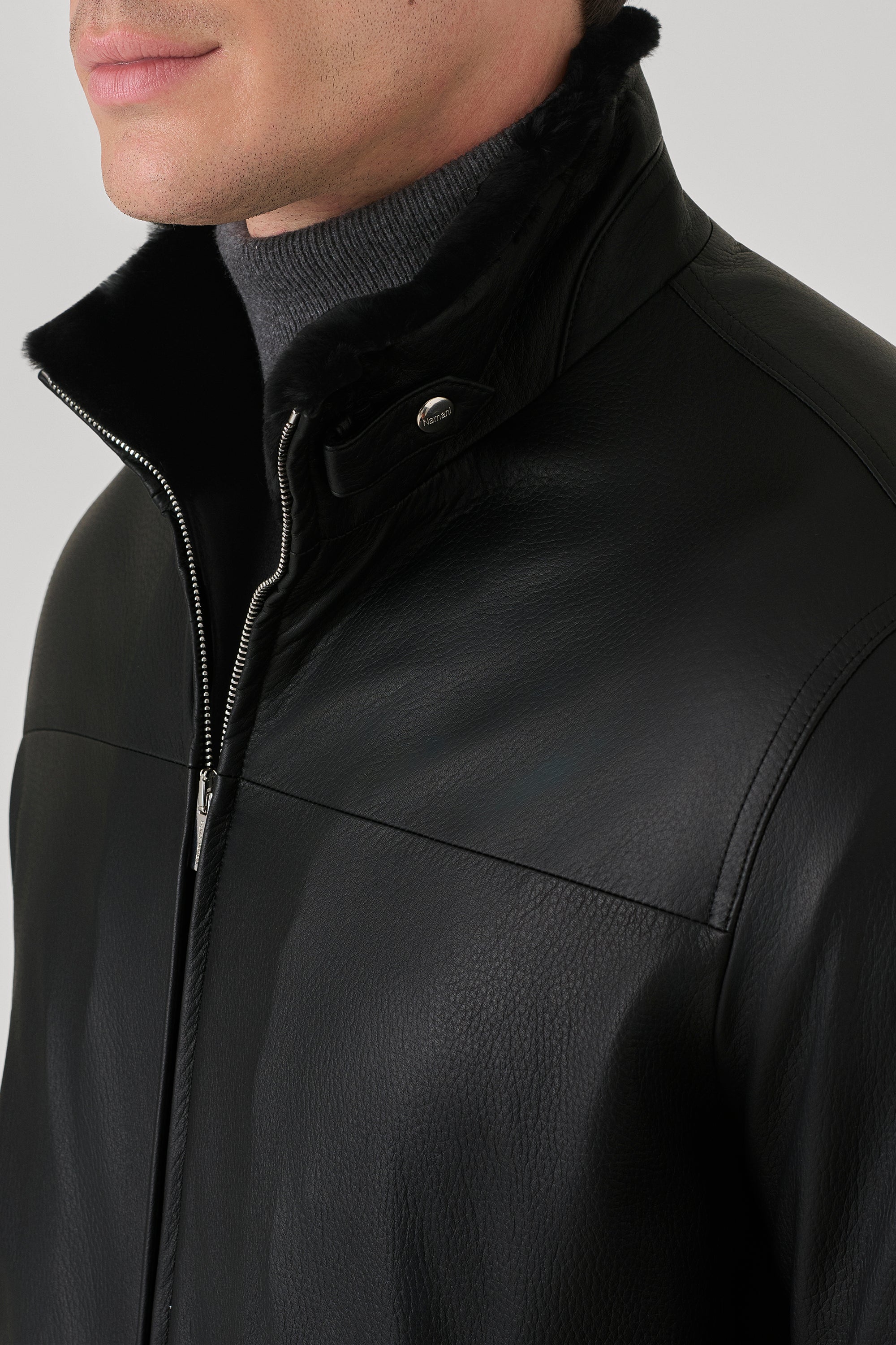 Blouson Confort en cuir de cerf