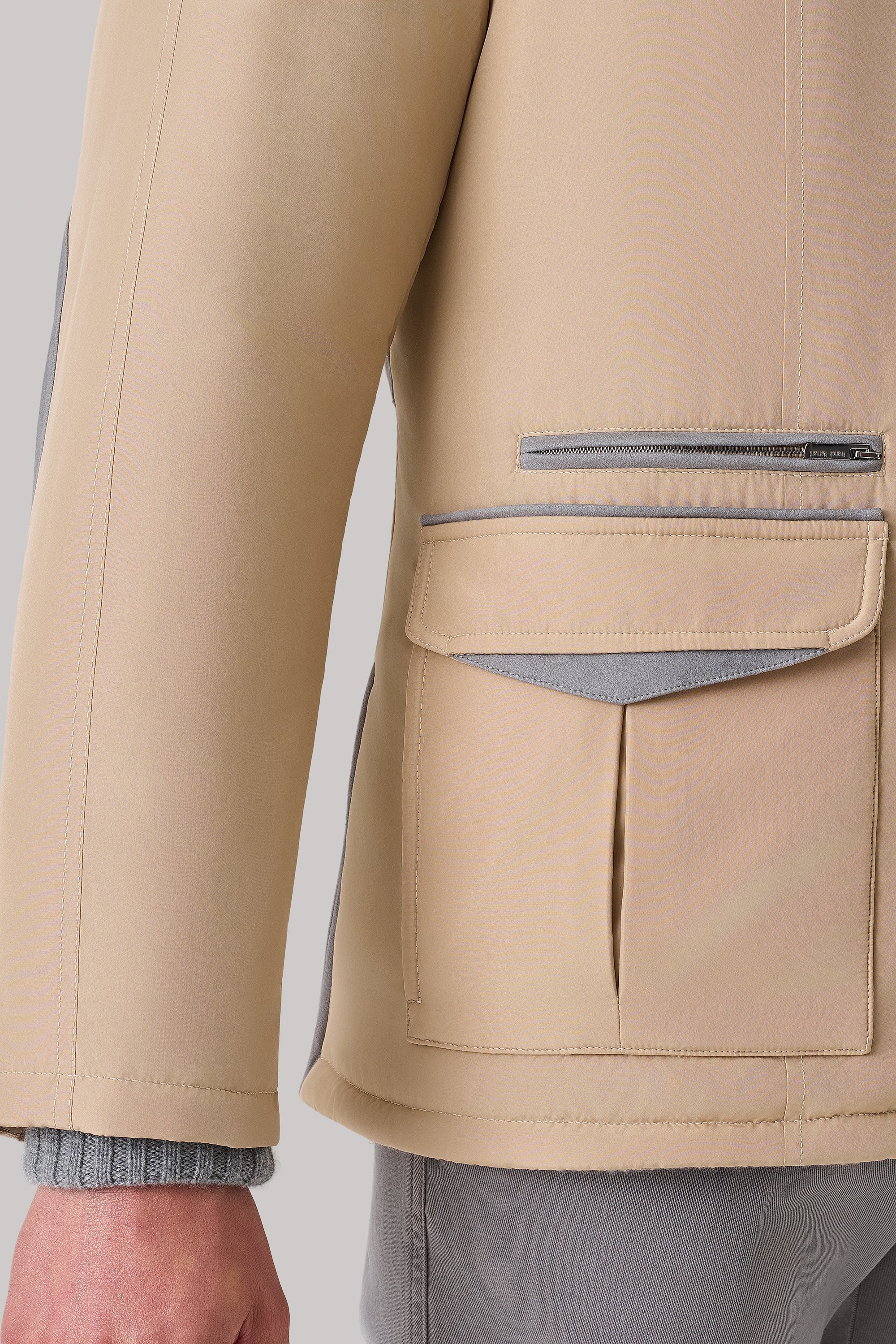 Parka Elvis en silk nylon ultra-light et vison