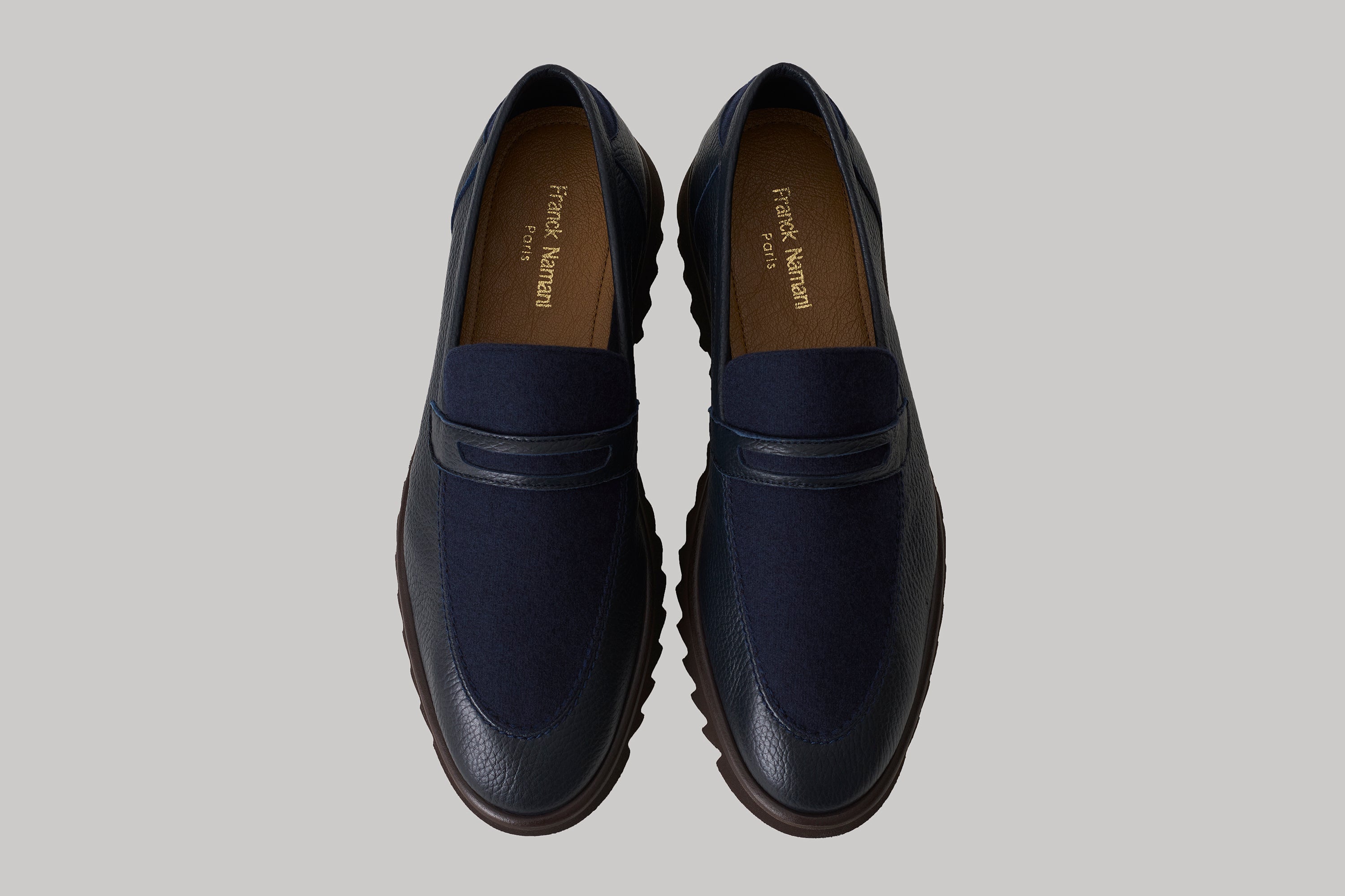 Mocassin Brooklyn en cuir de cerf et ultimum cachemire felt