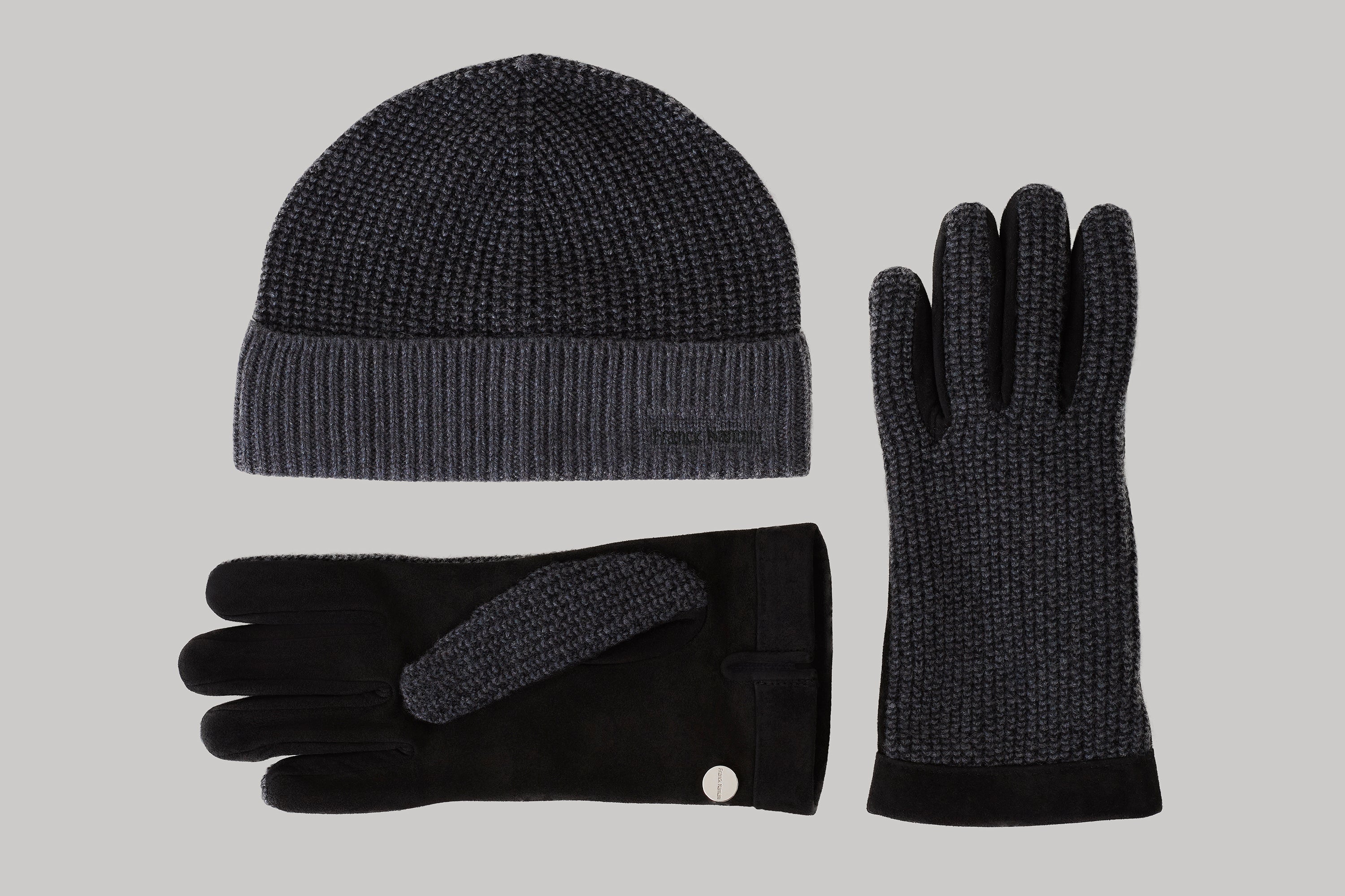 Gants bicolores en utlimum cachemire et suède