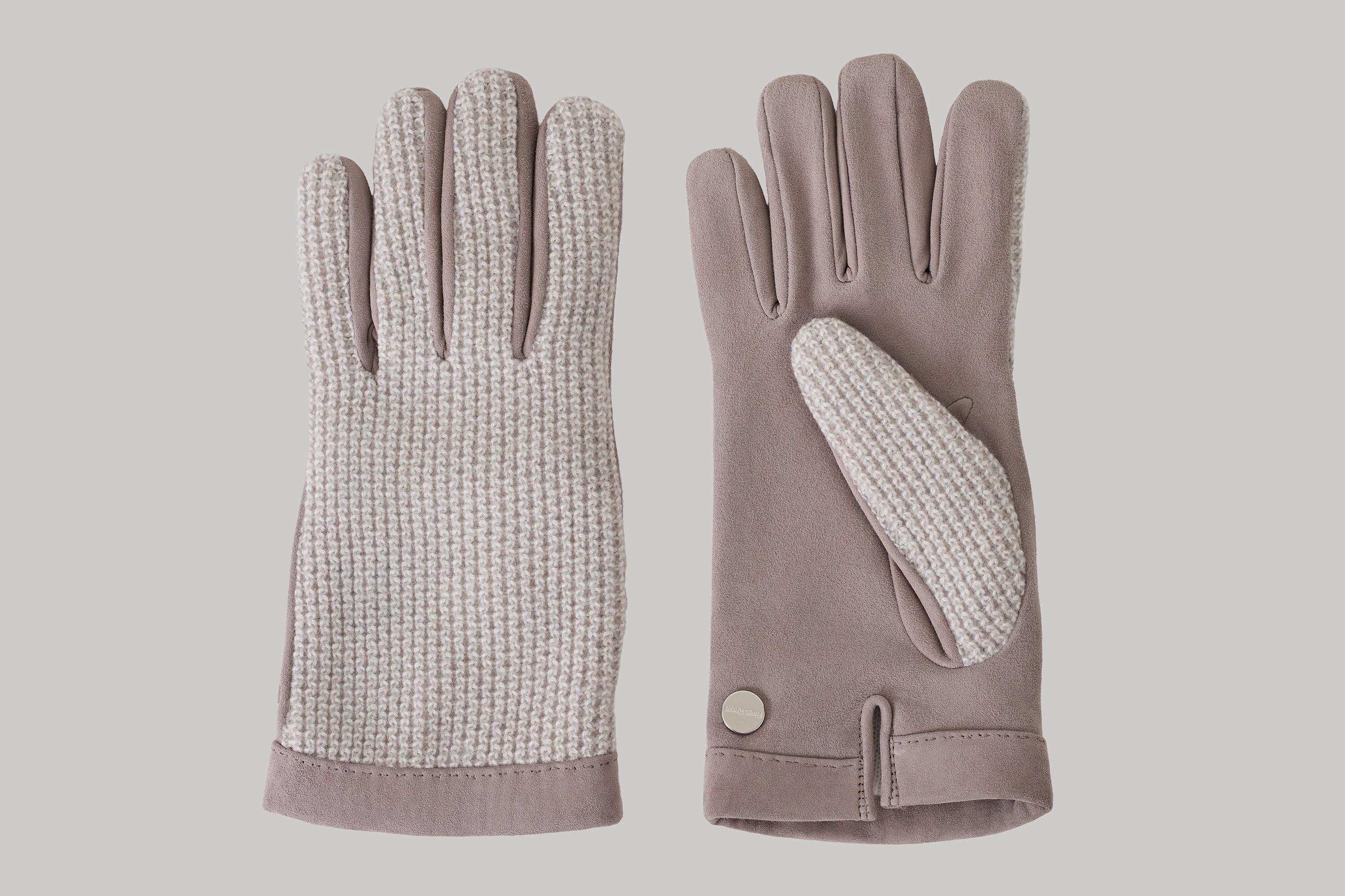 Gants bicolores en utlimum cachemire et suède