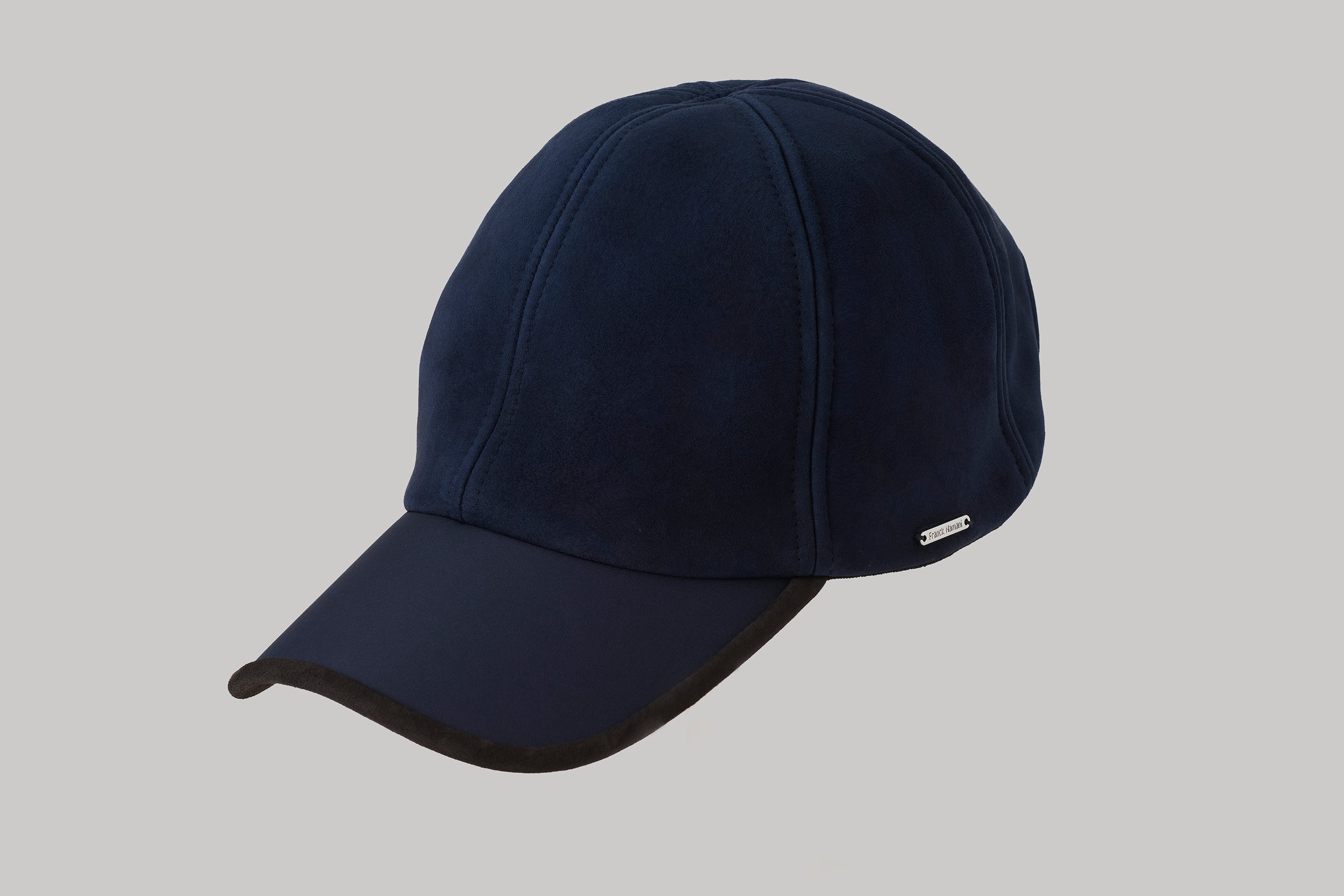 Casquette Baseball en suède doublée en mouton