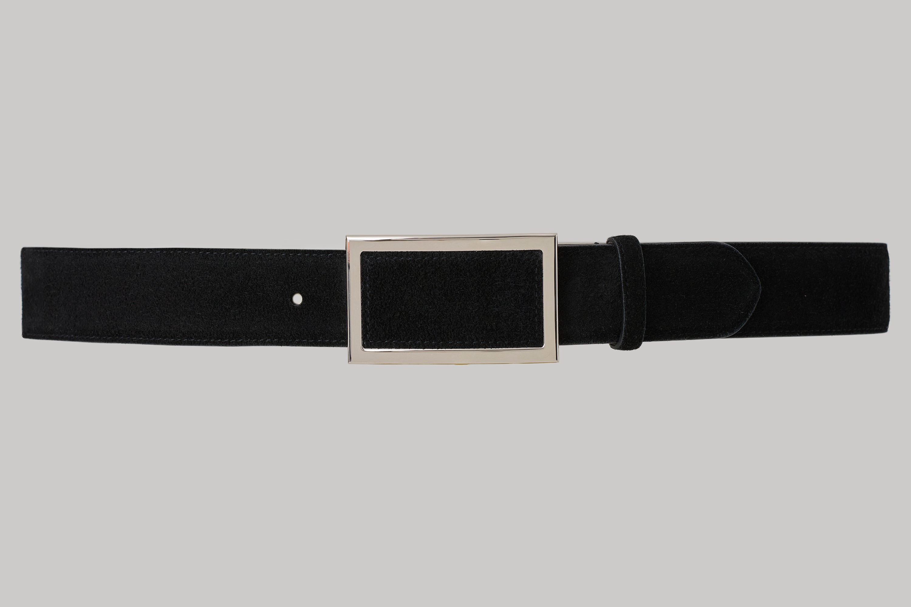 Ceinture en suède à boucle rectangle