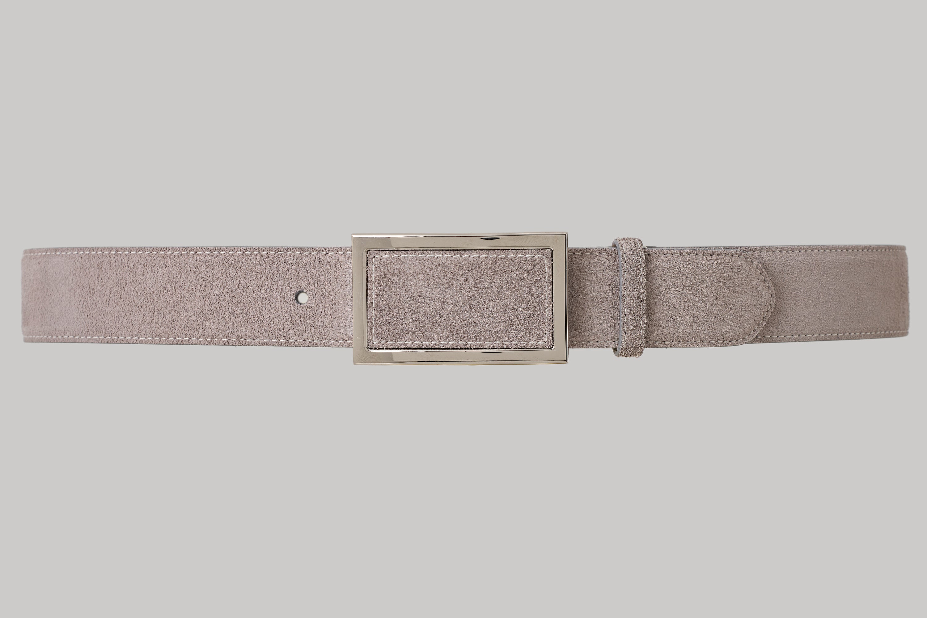 Ceinture en suède à boucle rectangle
