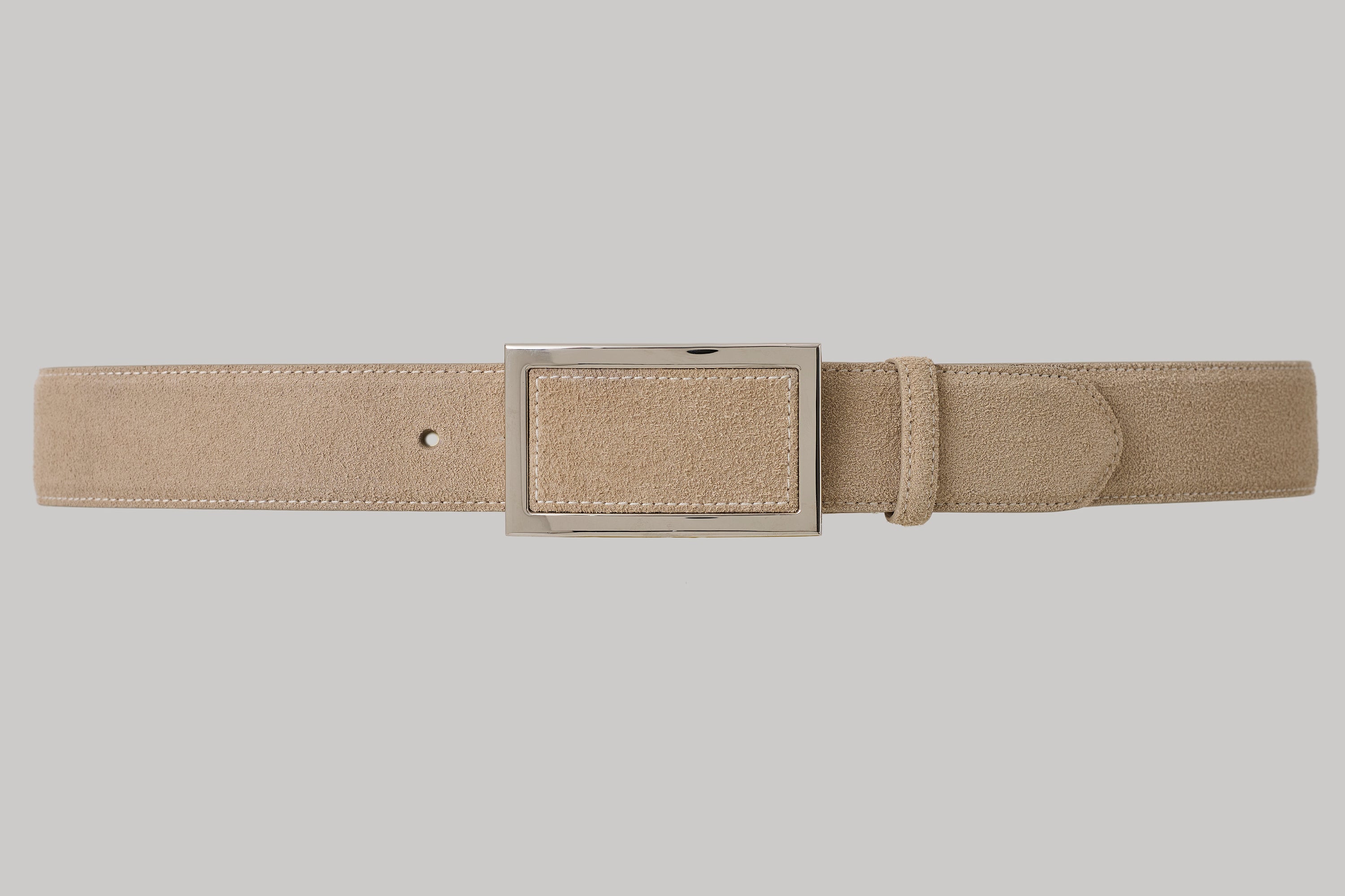Ceinture en suède à boucle rectangle