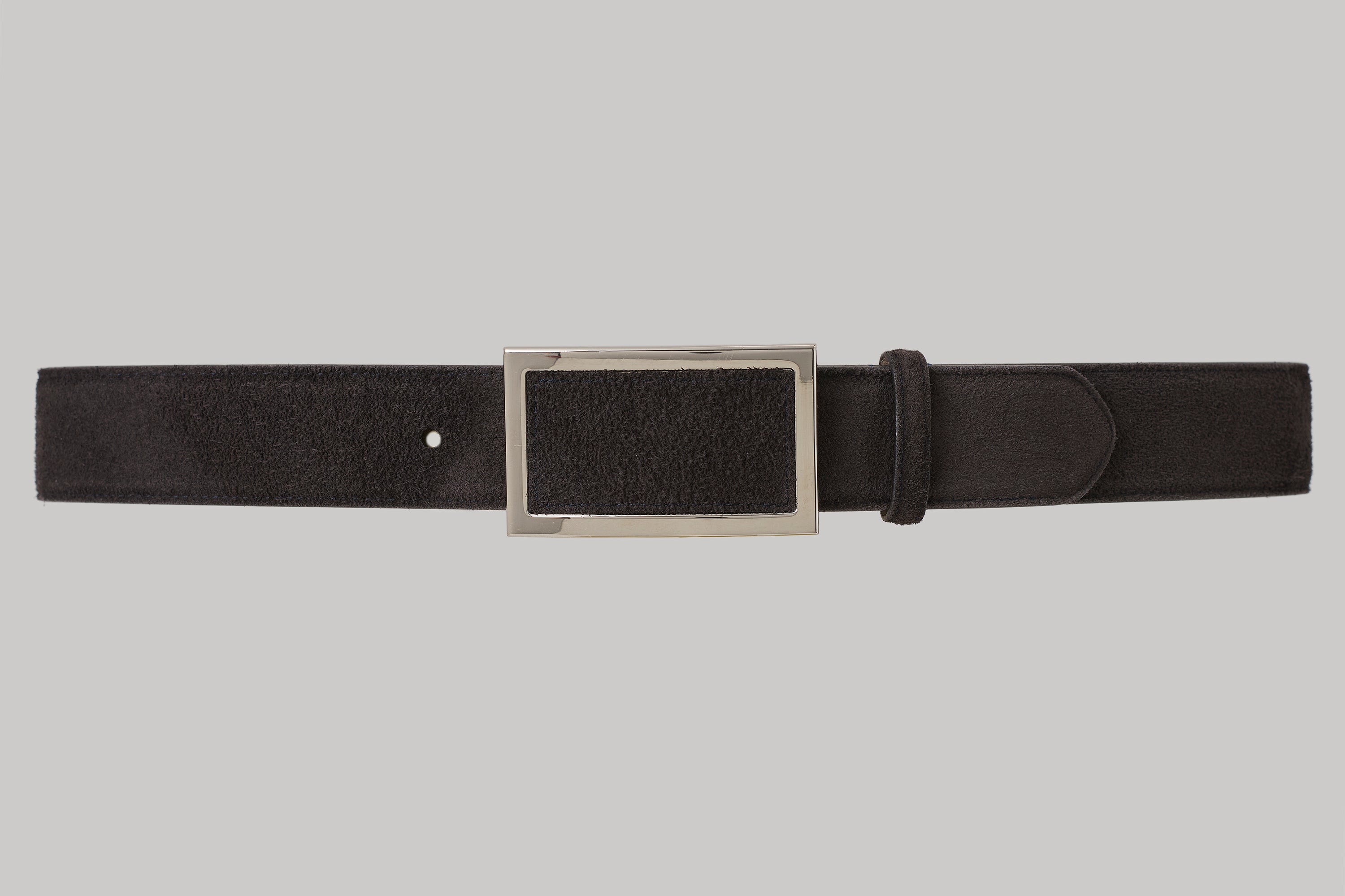Ceinture en suède à boucle rectangle