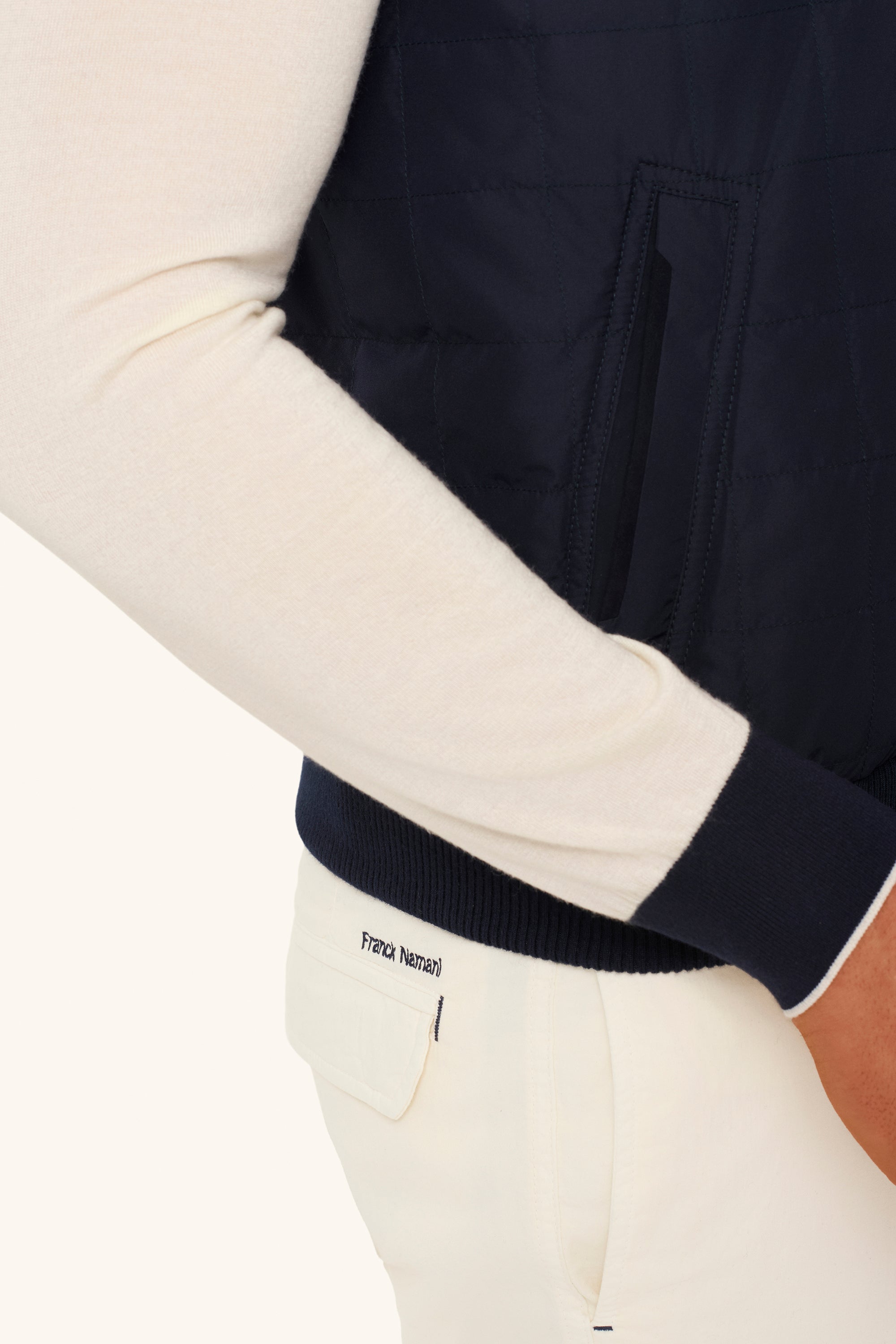 Reversible ultra-light silk nylon vest TOM