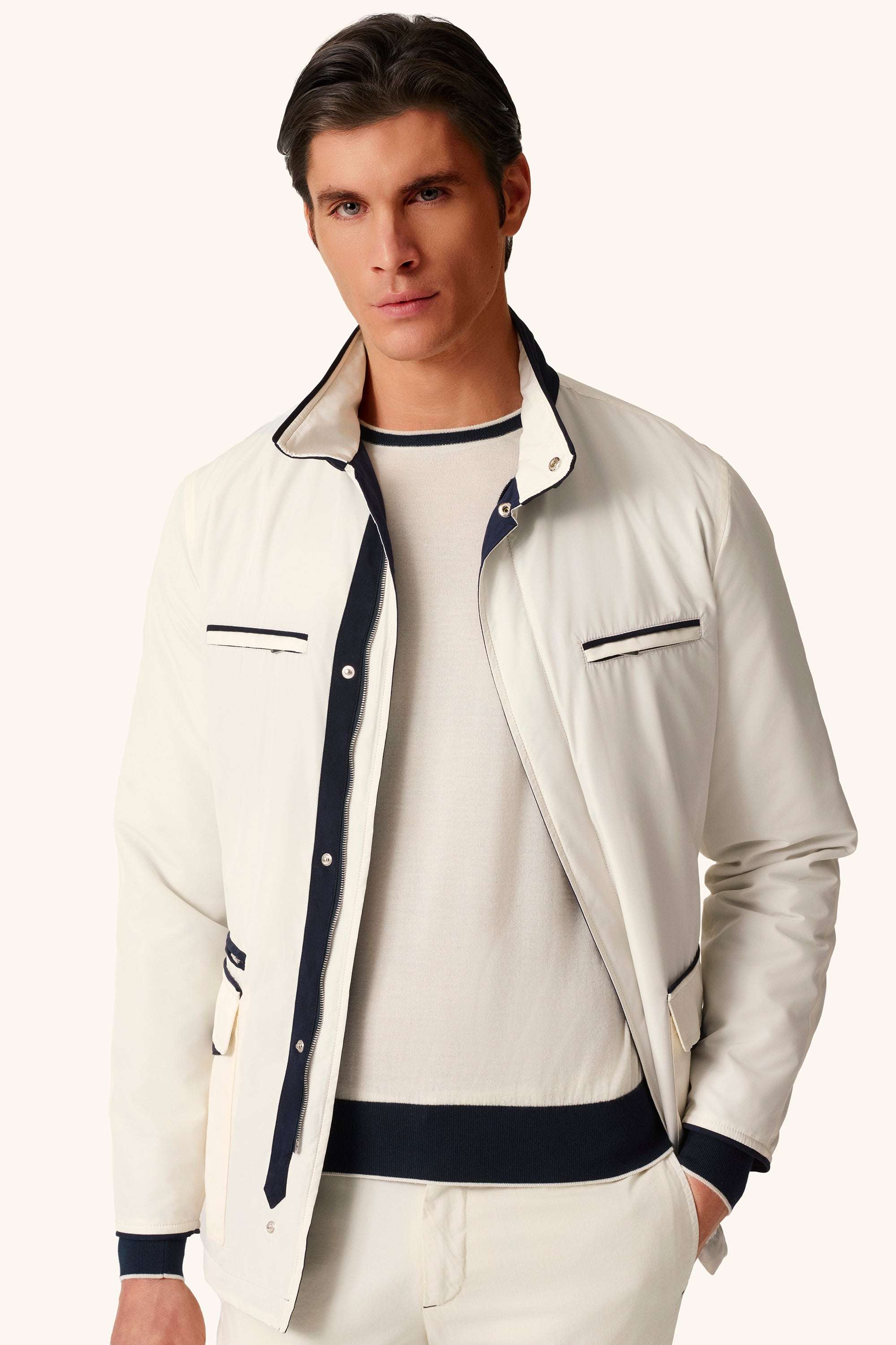 TOM reversible ultra-light silk nylon parka