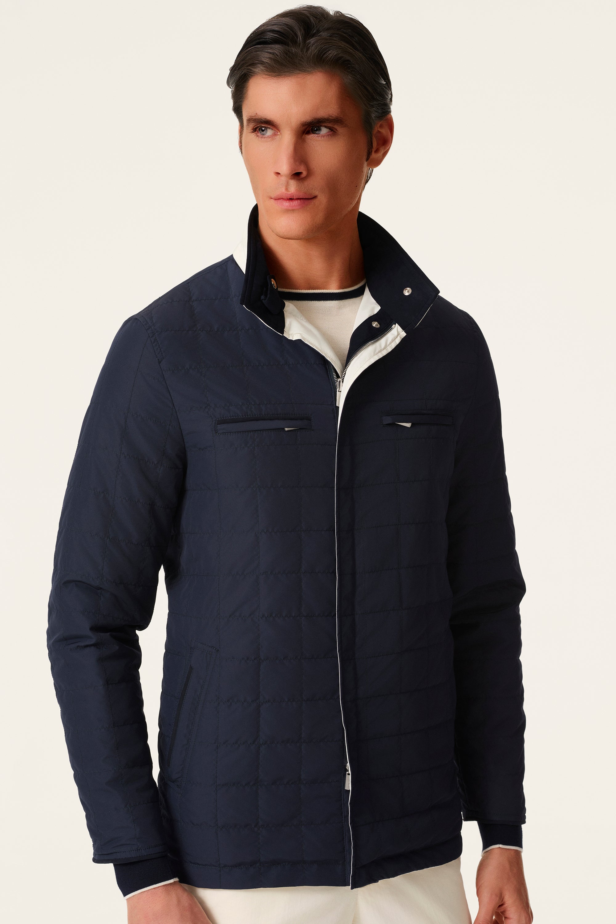 TOM reversible ultra-light silk nylon parka