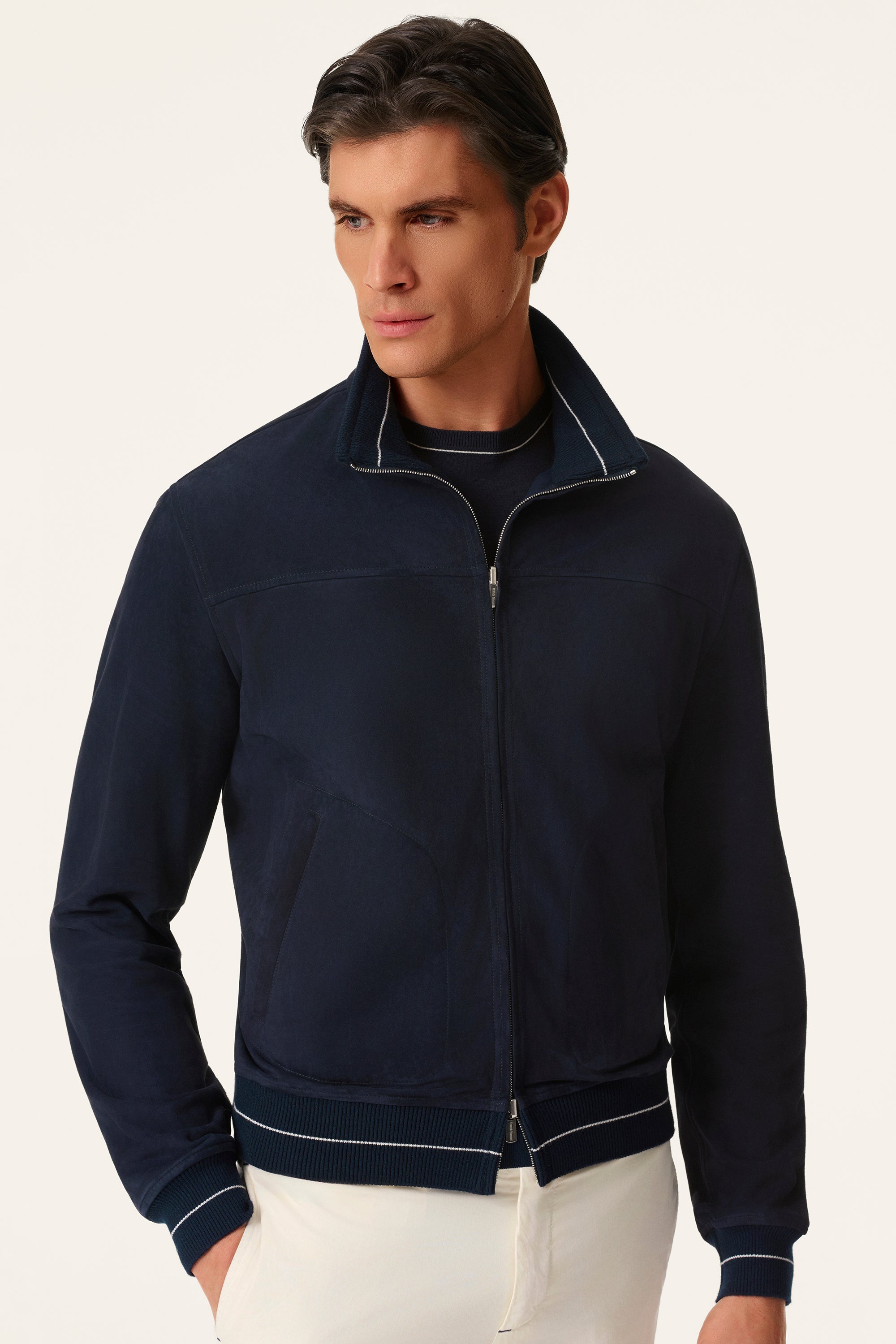 Blouson réversible en suède et cuir nappa CONFORT