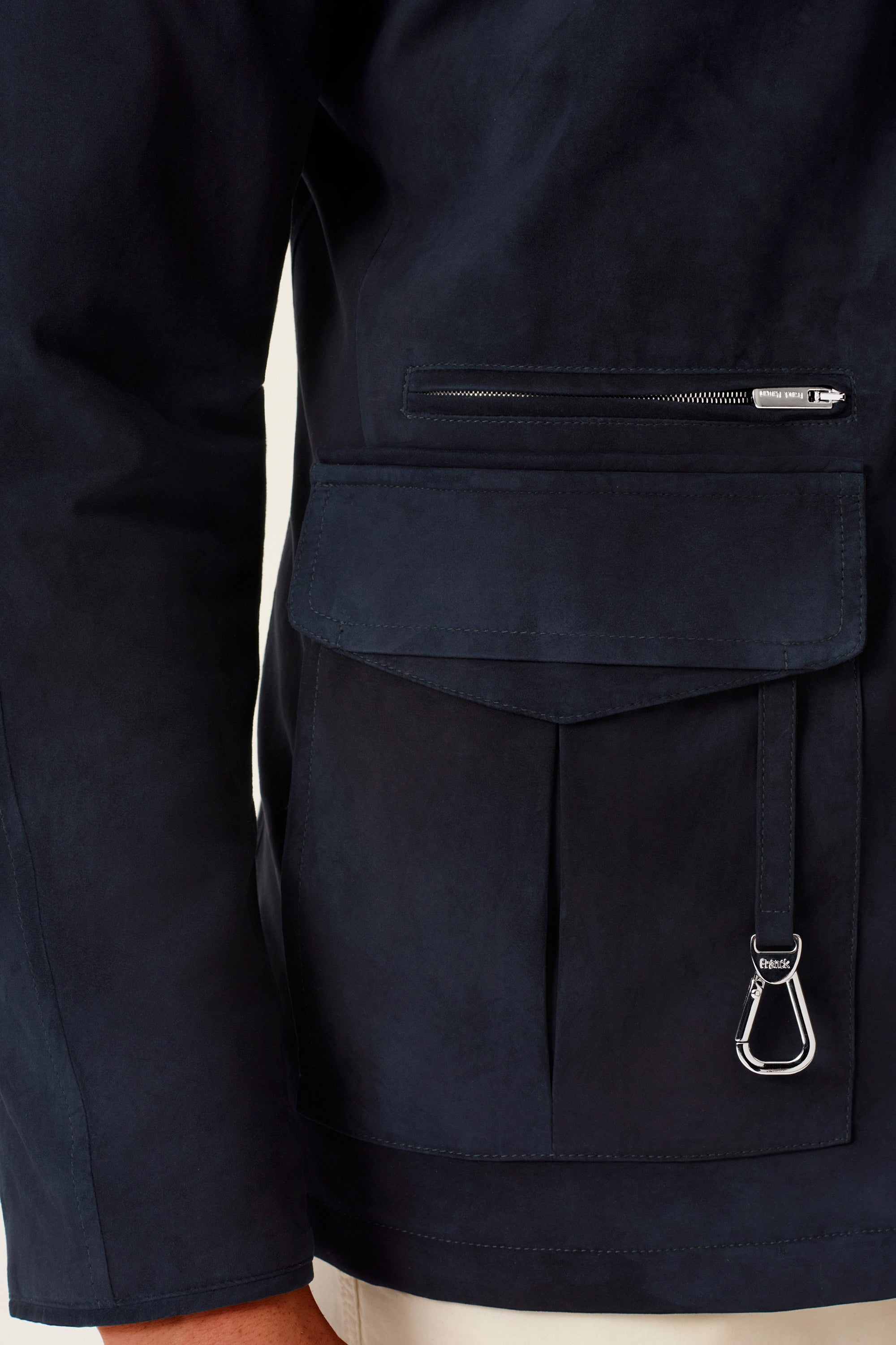 Parka réversible en suède et silk nylon ultra-light TOM