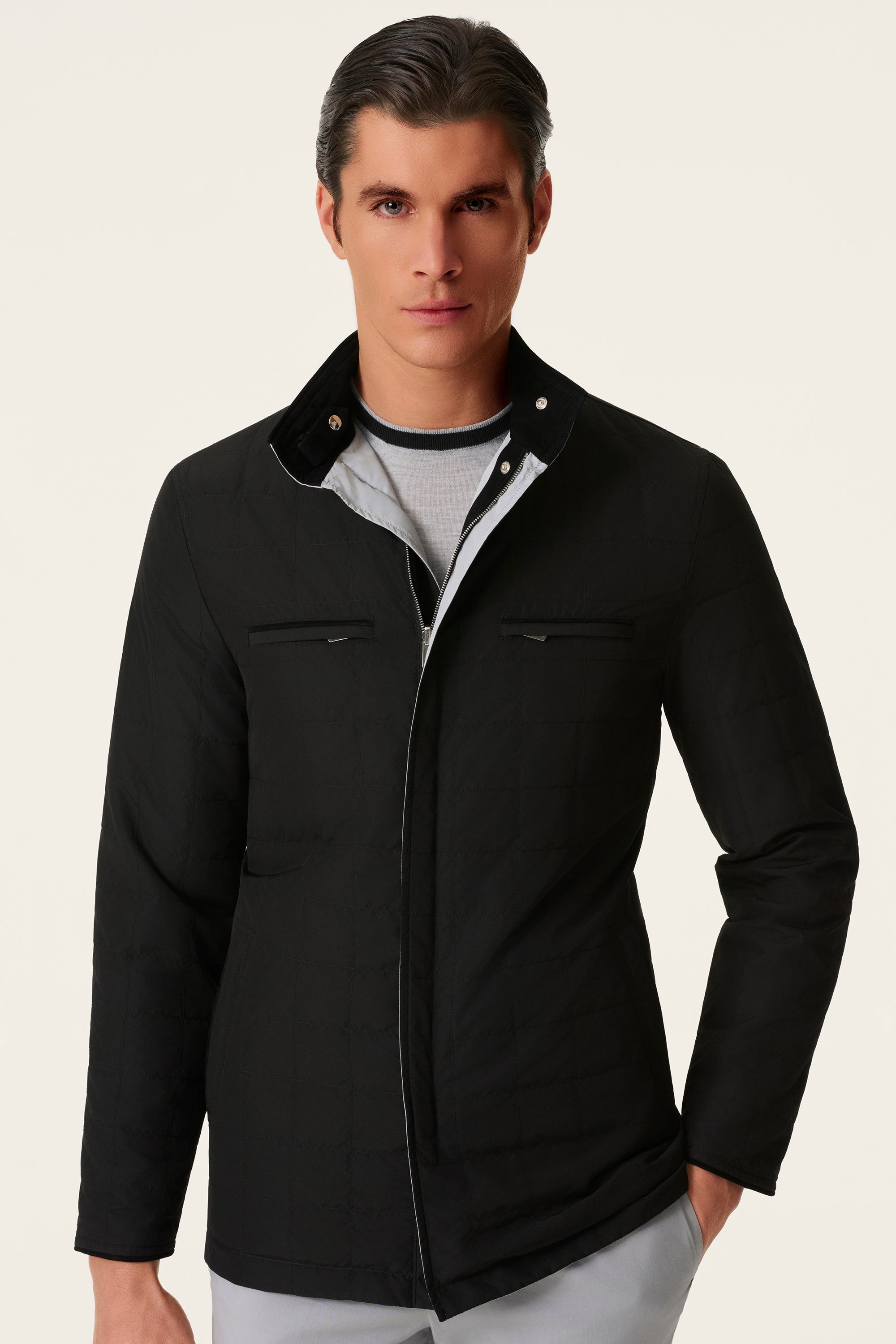 TOM reversible ultra-light silk nylon parka