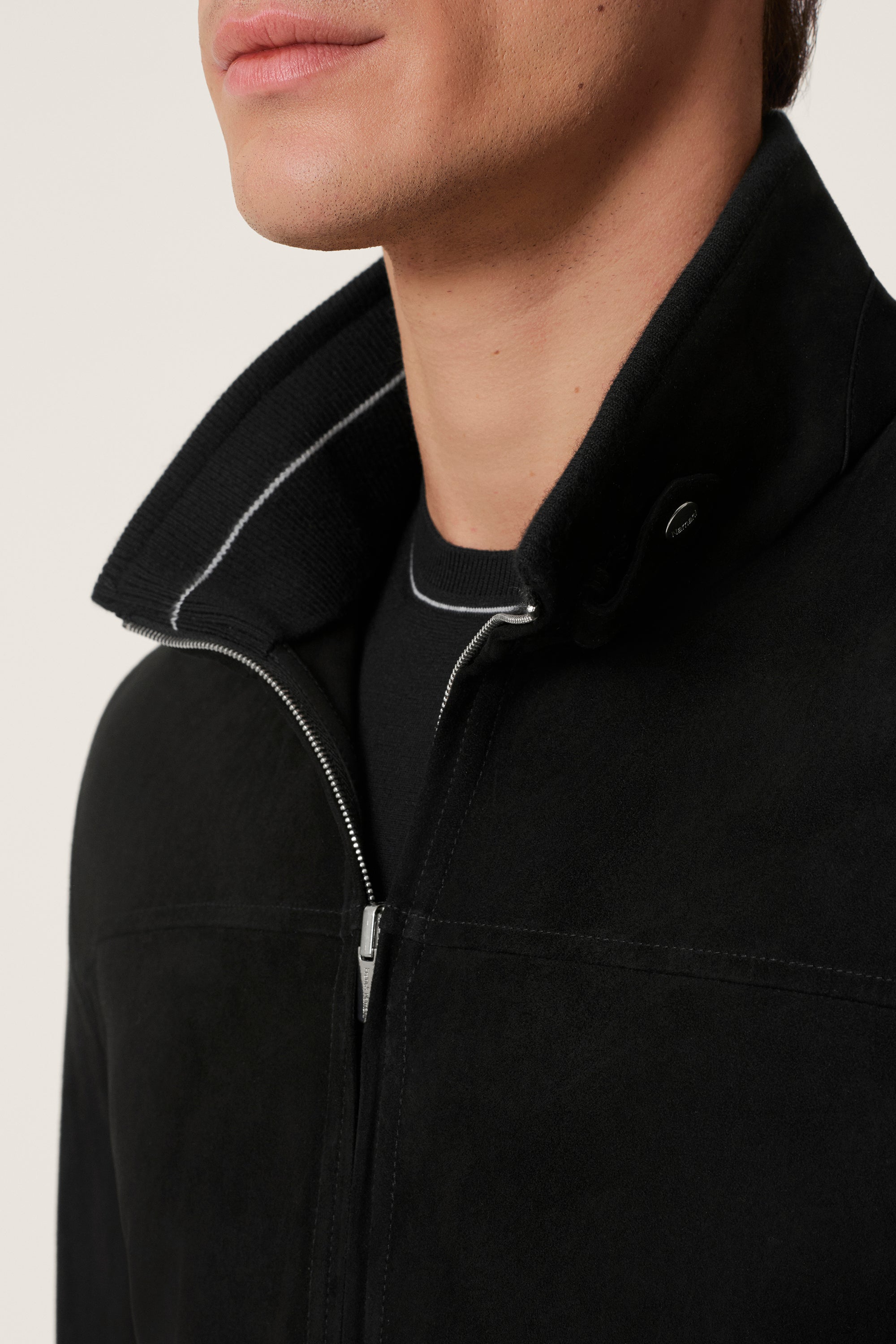 Blouson réversible en suède et cuir nappa CONFORT