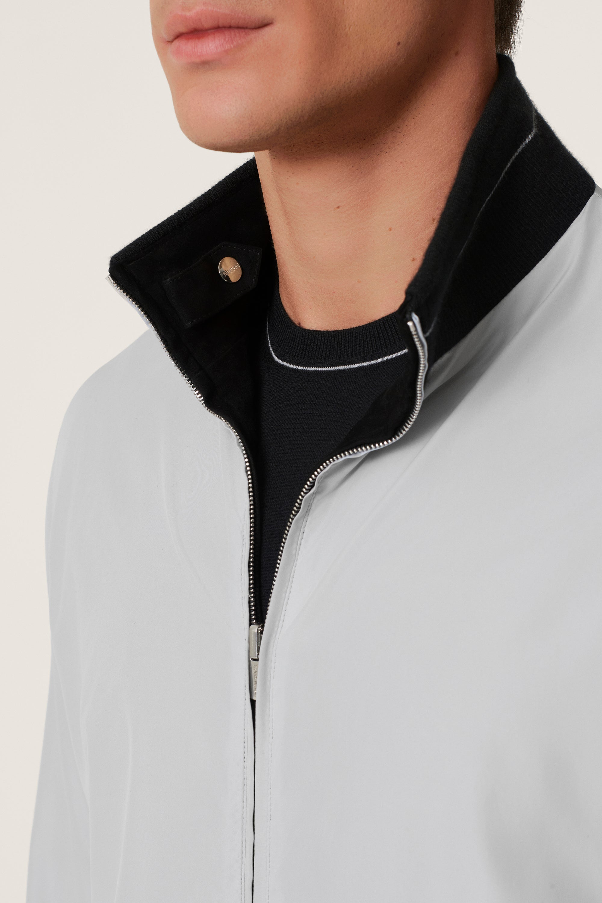 Blouson en silk nylon ultra-light et suède réversible CONFORT