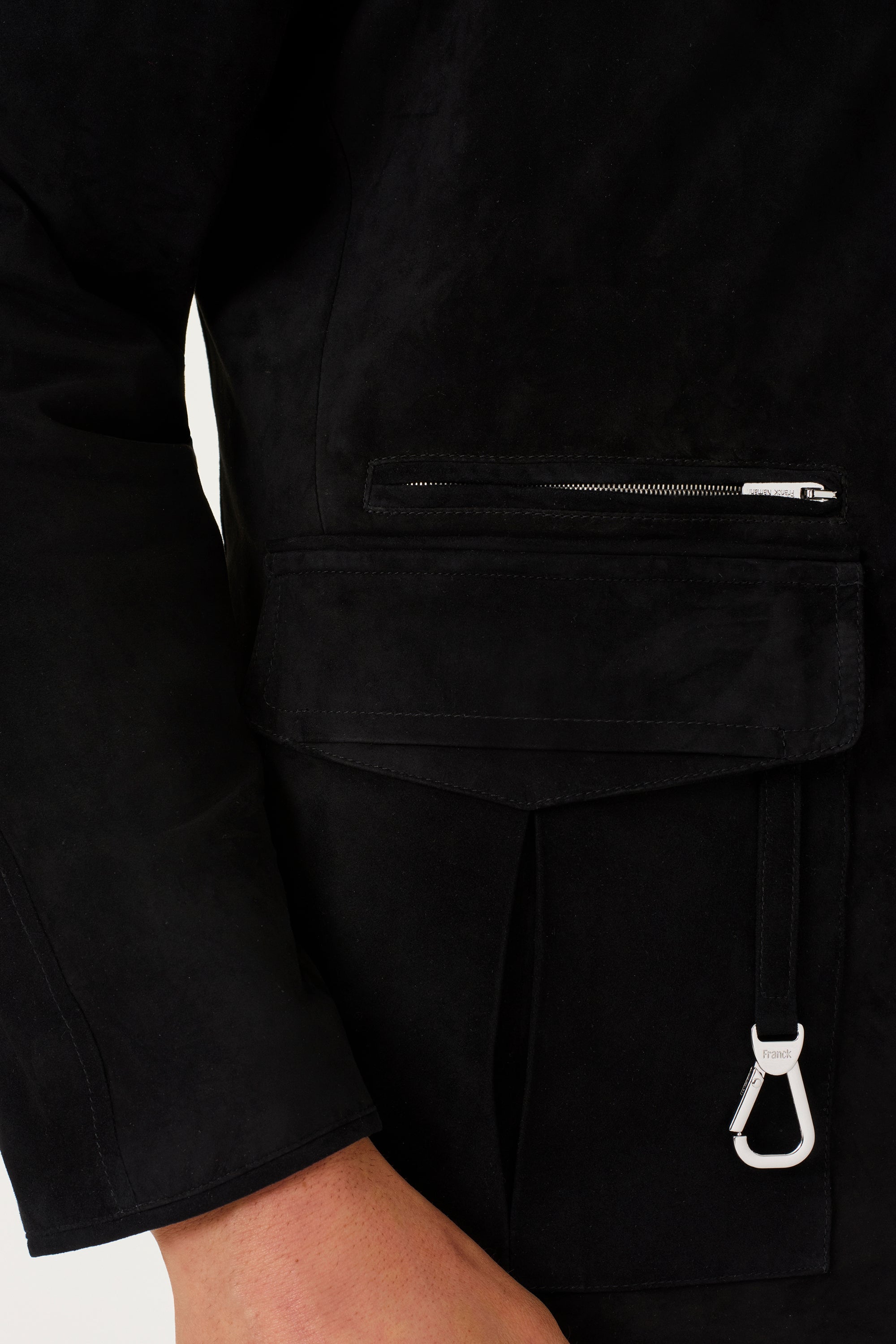 Parka réversible en suède et silk nylon ultra-light TOM