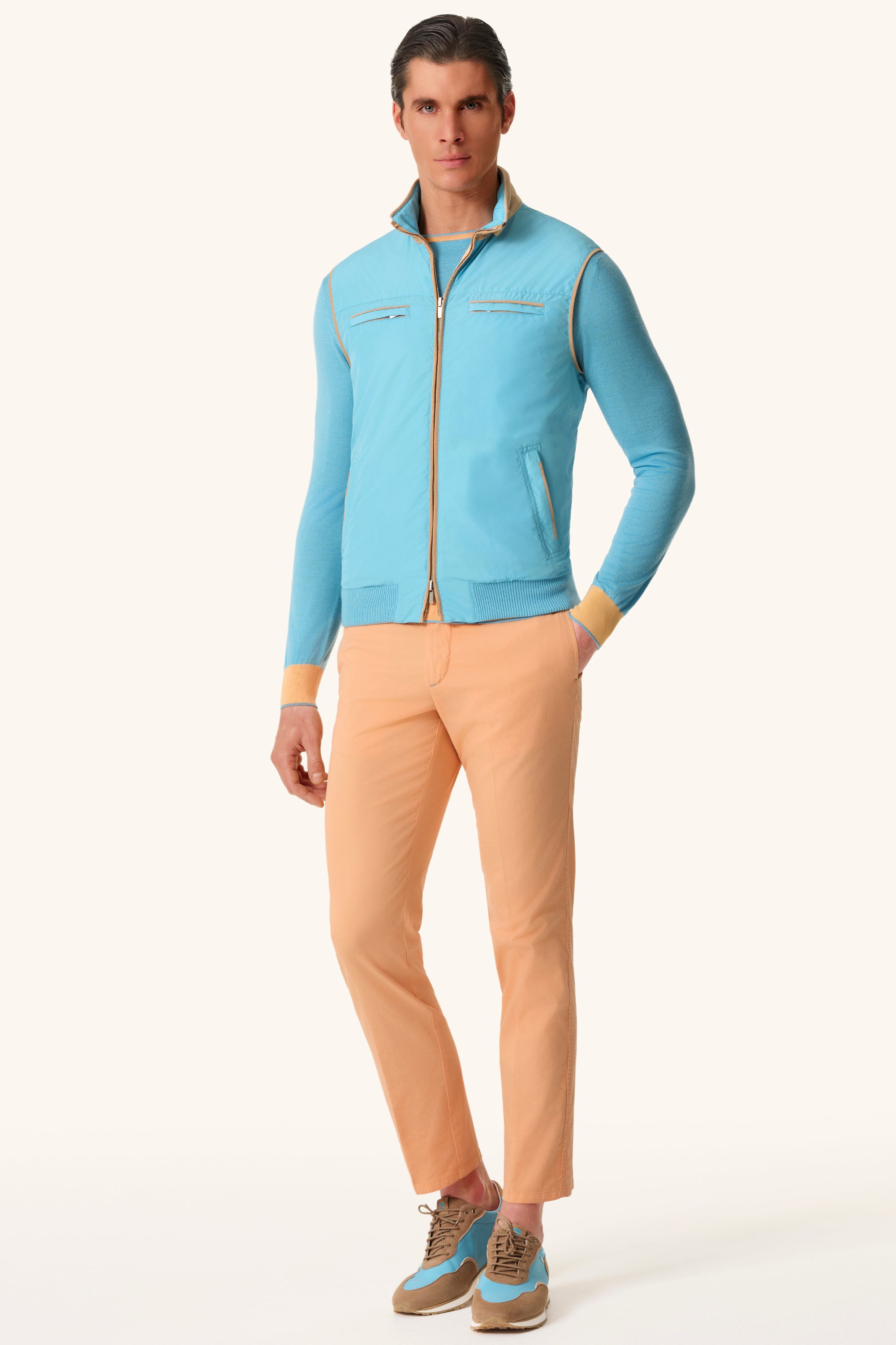 Gilet réversible en silk nylon ultra-light TOM