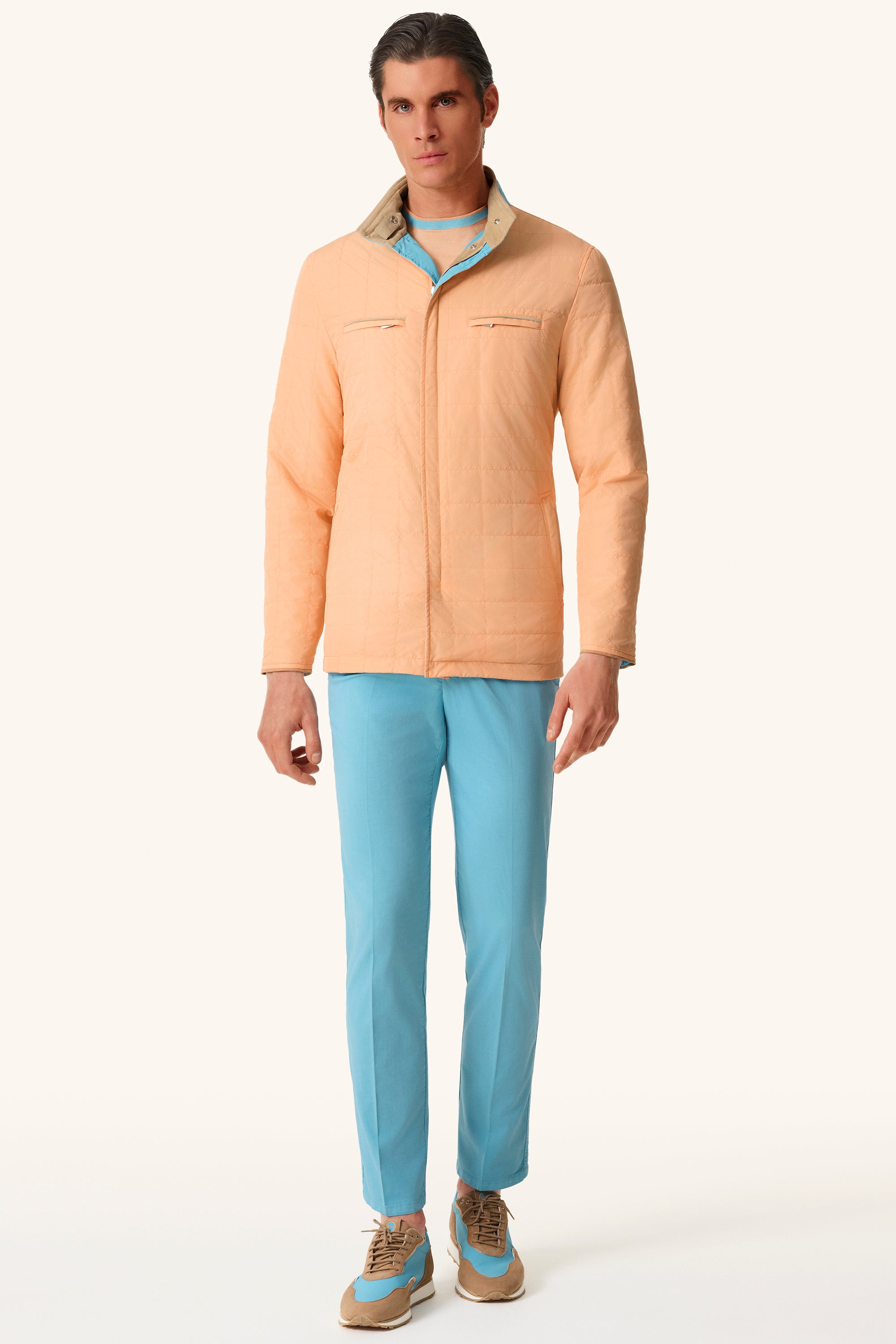 TOM reversible ultra-light silk nylon parka