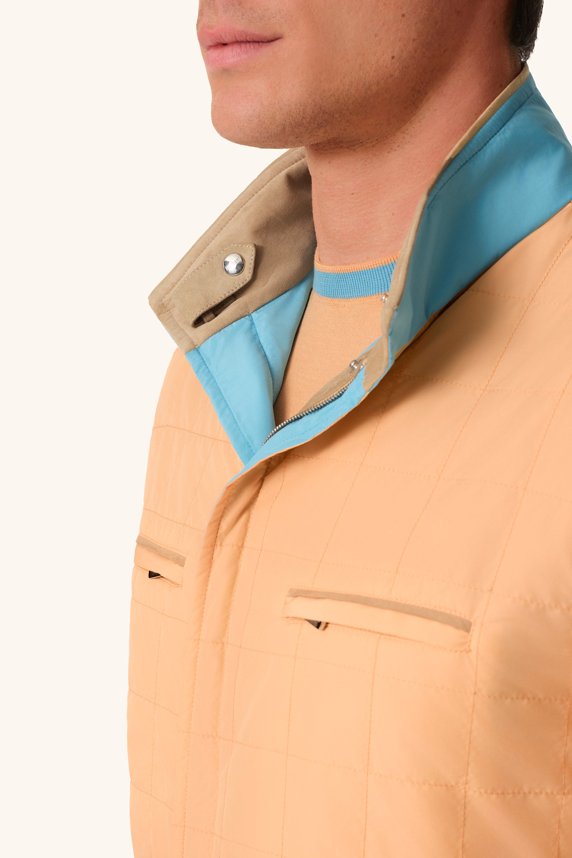 TOM reversible ultra-light silk nylon parka