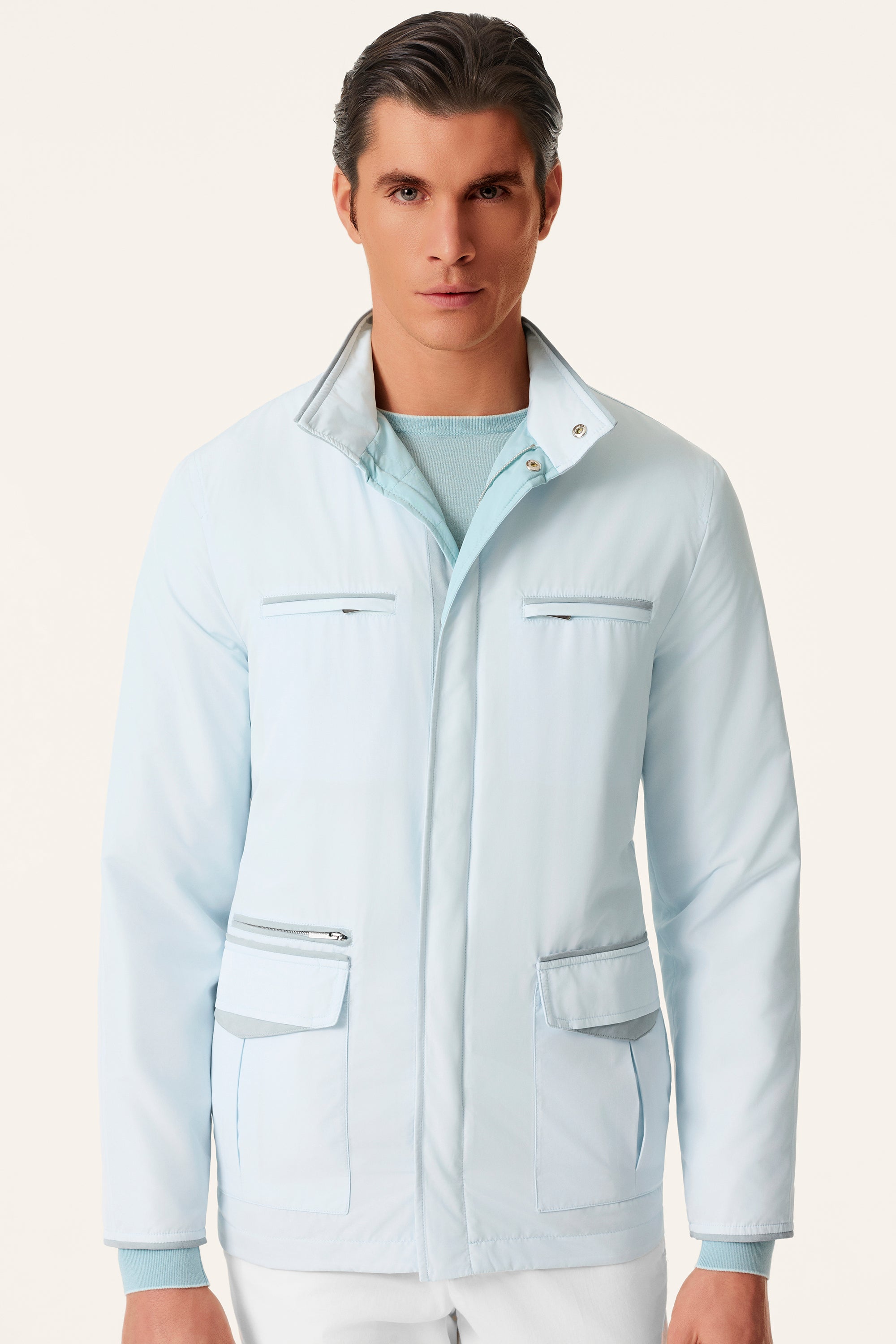 TOM reversible ultra-light silk nylon parka