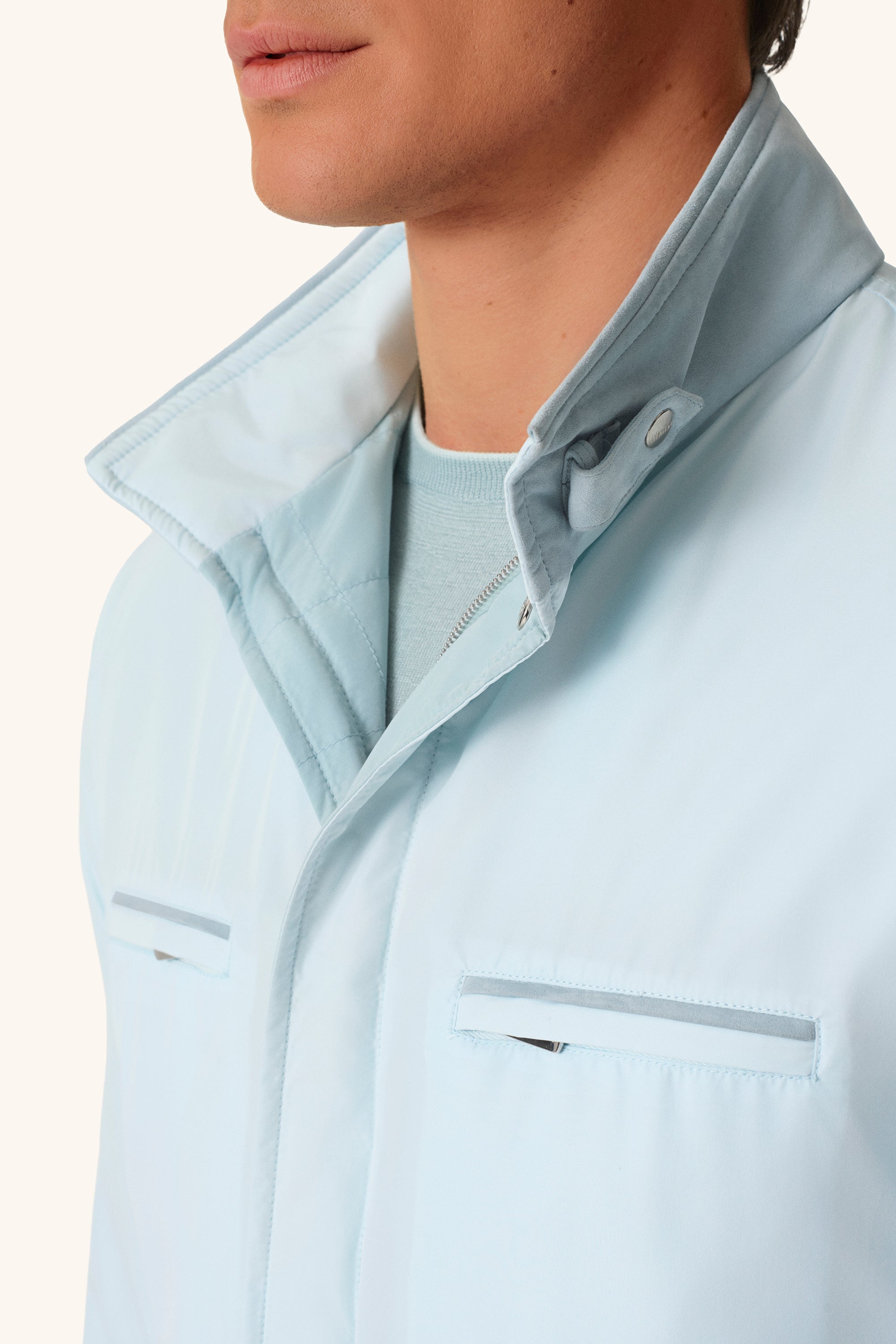 TOM reversible ultra-light silk nylon parka