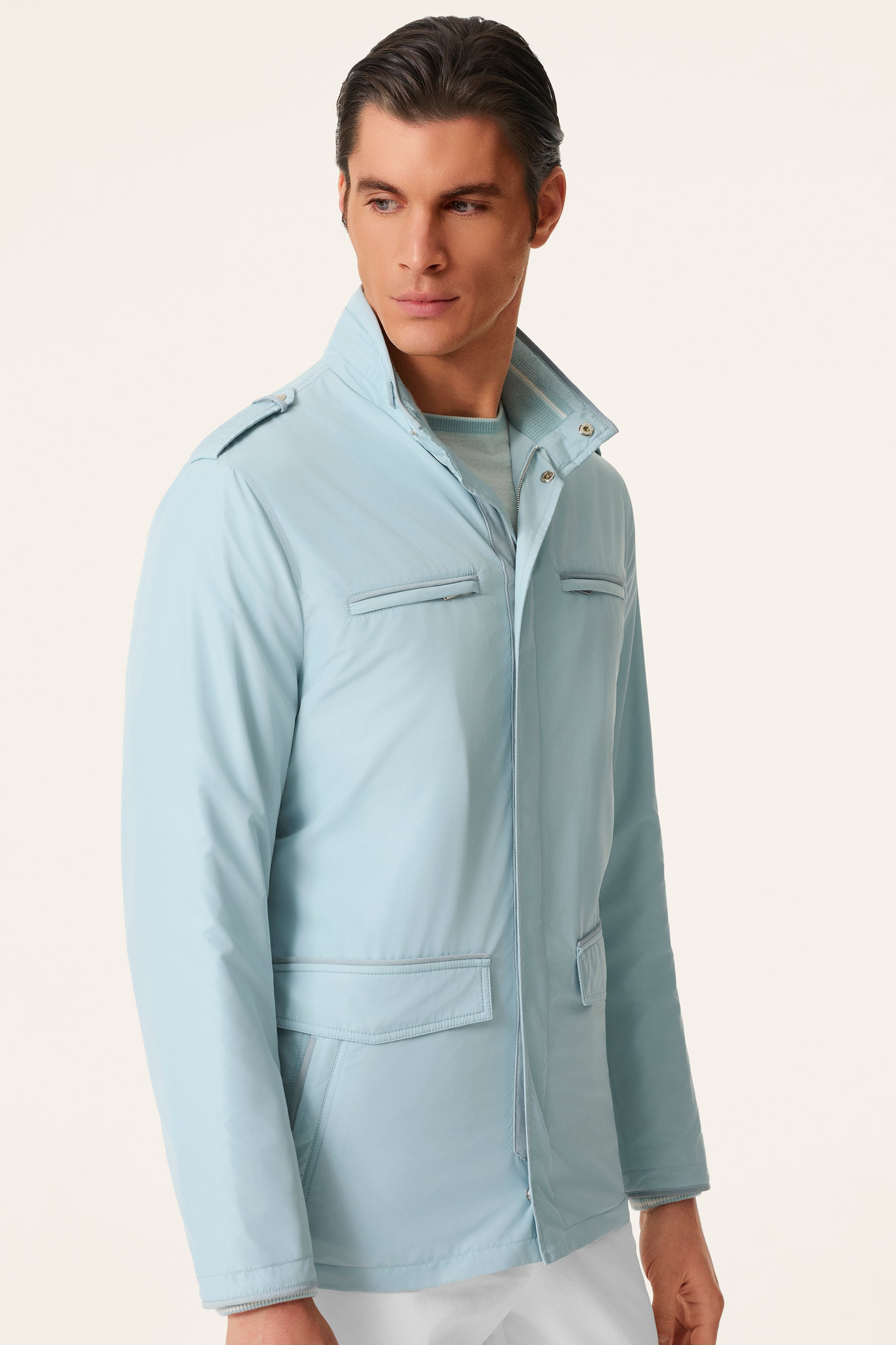 DONALD ultra-light silk nylon parka